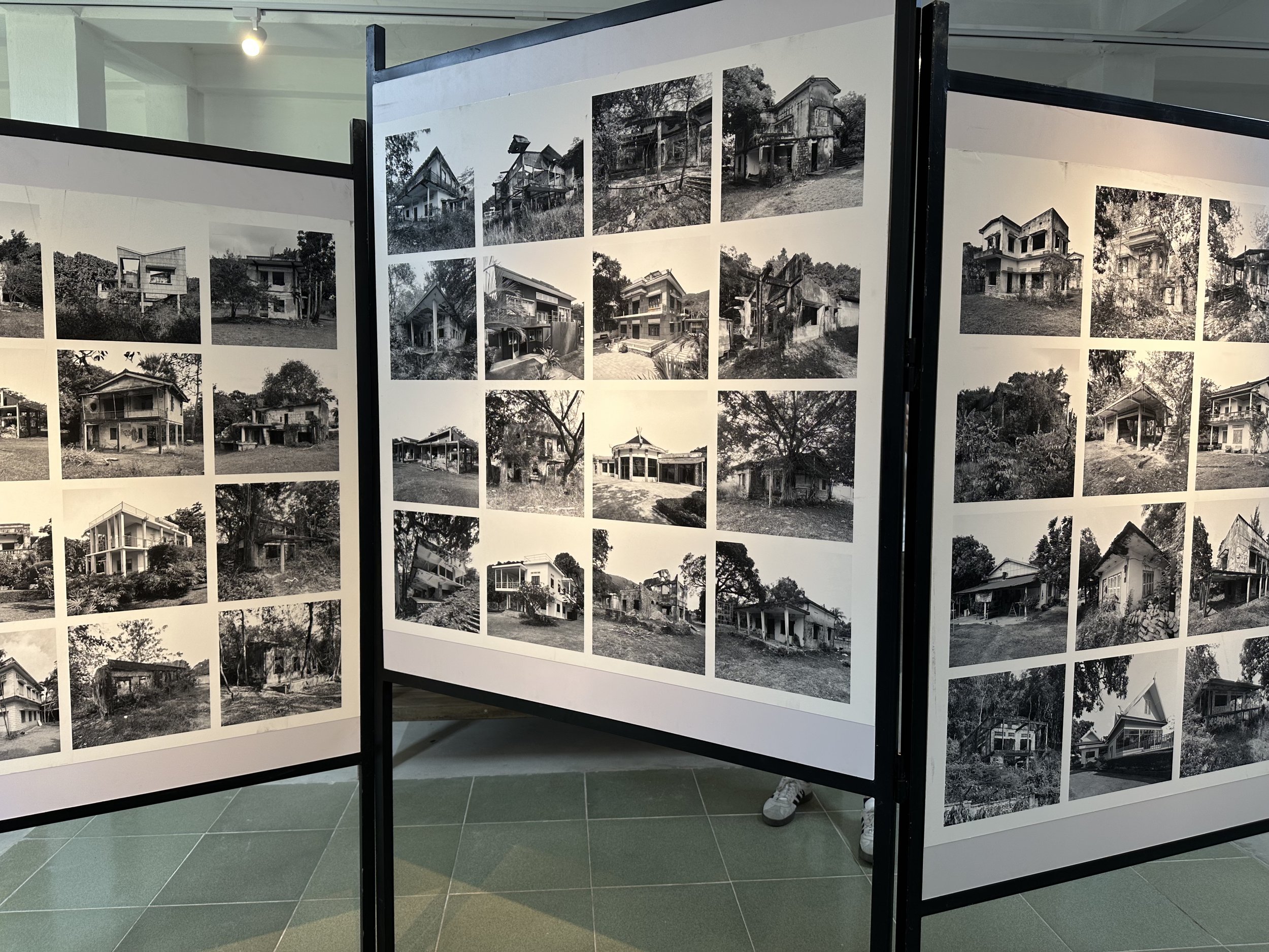Walter Koditek’s photography exhibition on Kep’s modernist built heritage, documenting the town’s surviving and ruined villas as a result of his residency at Art for Kep.