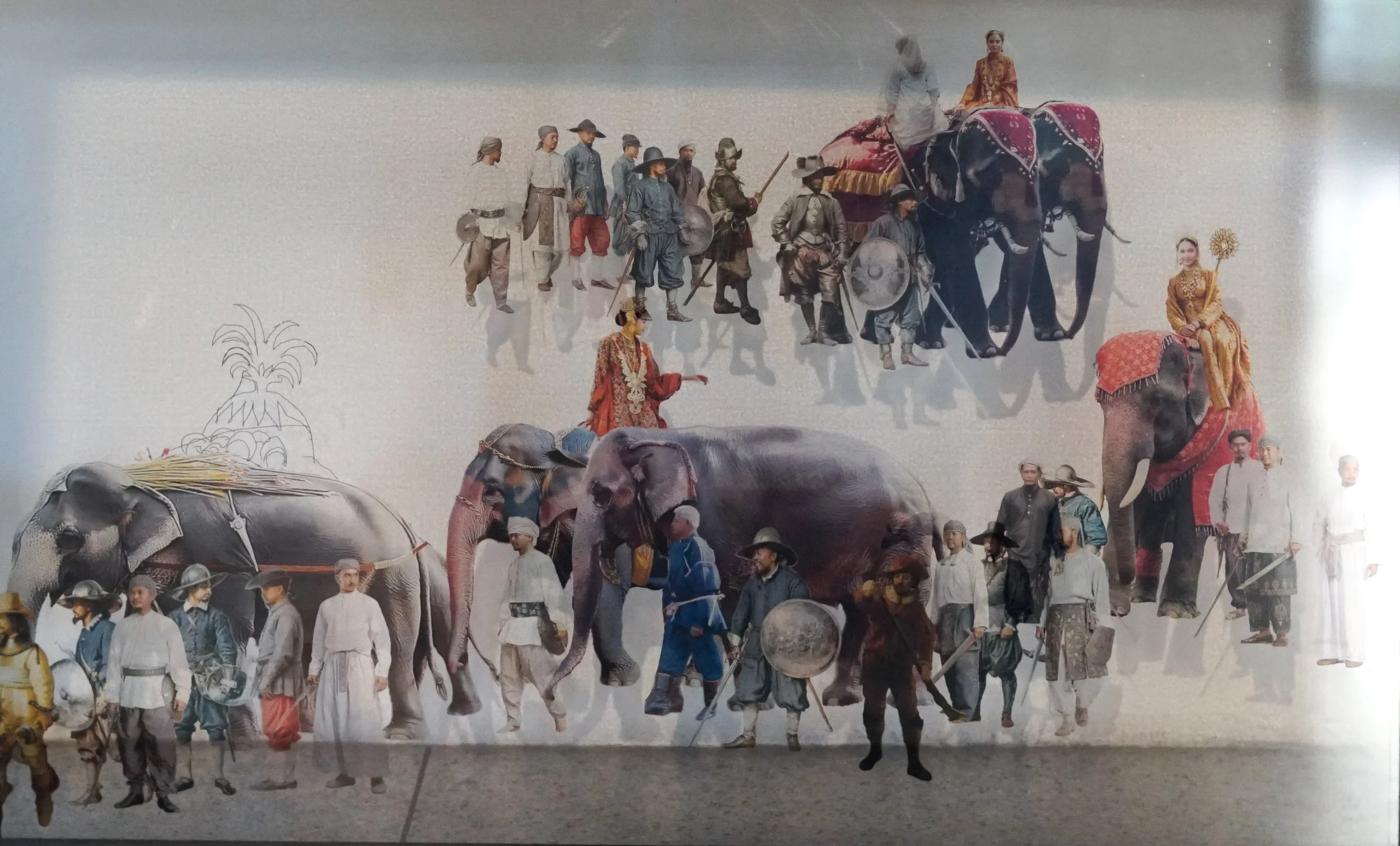 Prach Pimarnman, Royal Parade, 2025, digital print on acrylic, 150 x 90cm. Image courtesy of the artist.