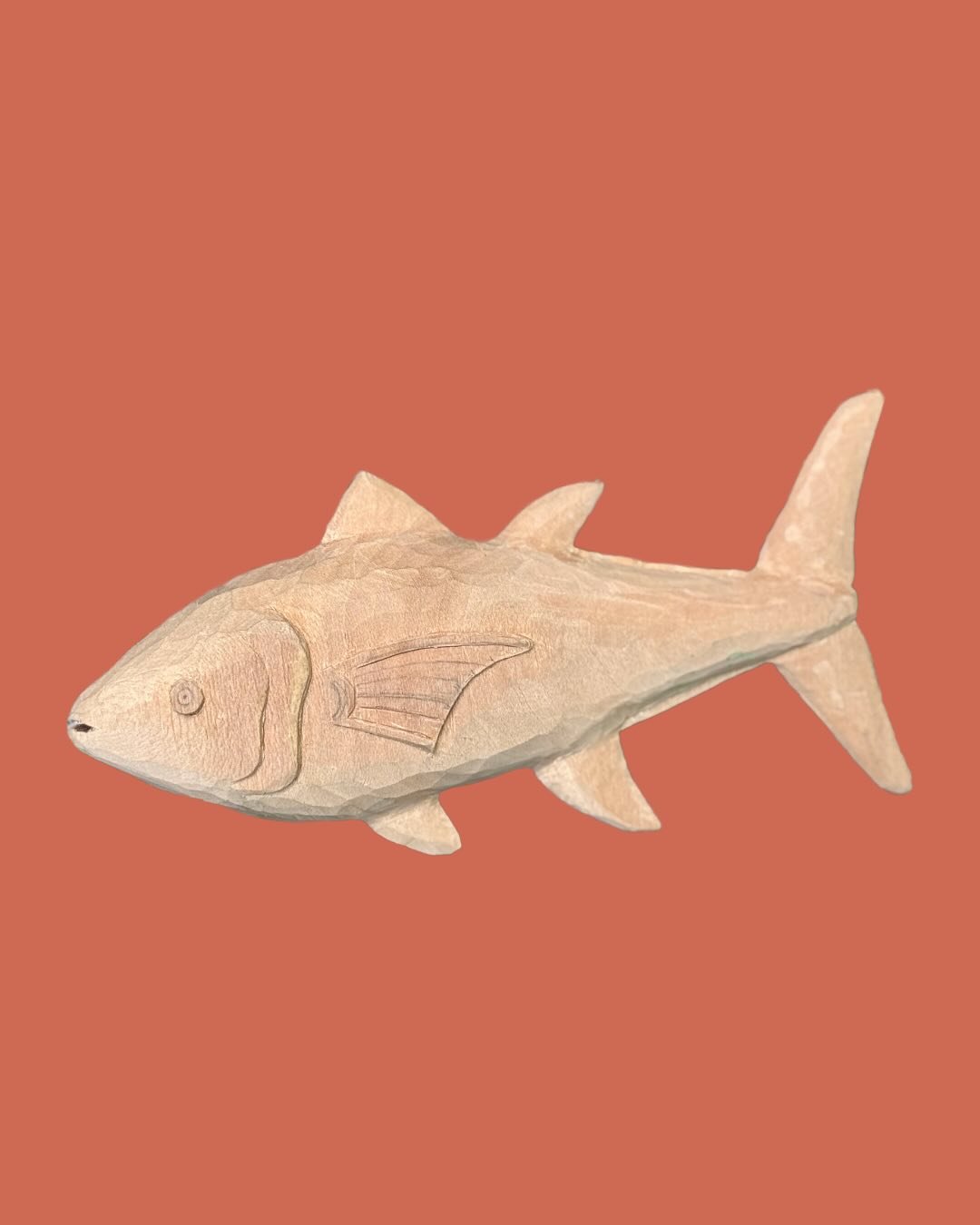 WOODEN FISH⁠
⁠
Trying to connect with my inner craftsman I turned my hand to wood carving. This piece remains unfinished, pencil marks still visible as evidence of the journey.⁠
⁠
#woodcarving #fish #folkart #artist #woodworking #carvingcommunity #ha