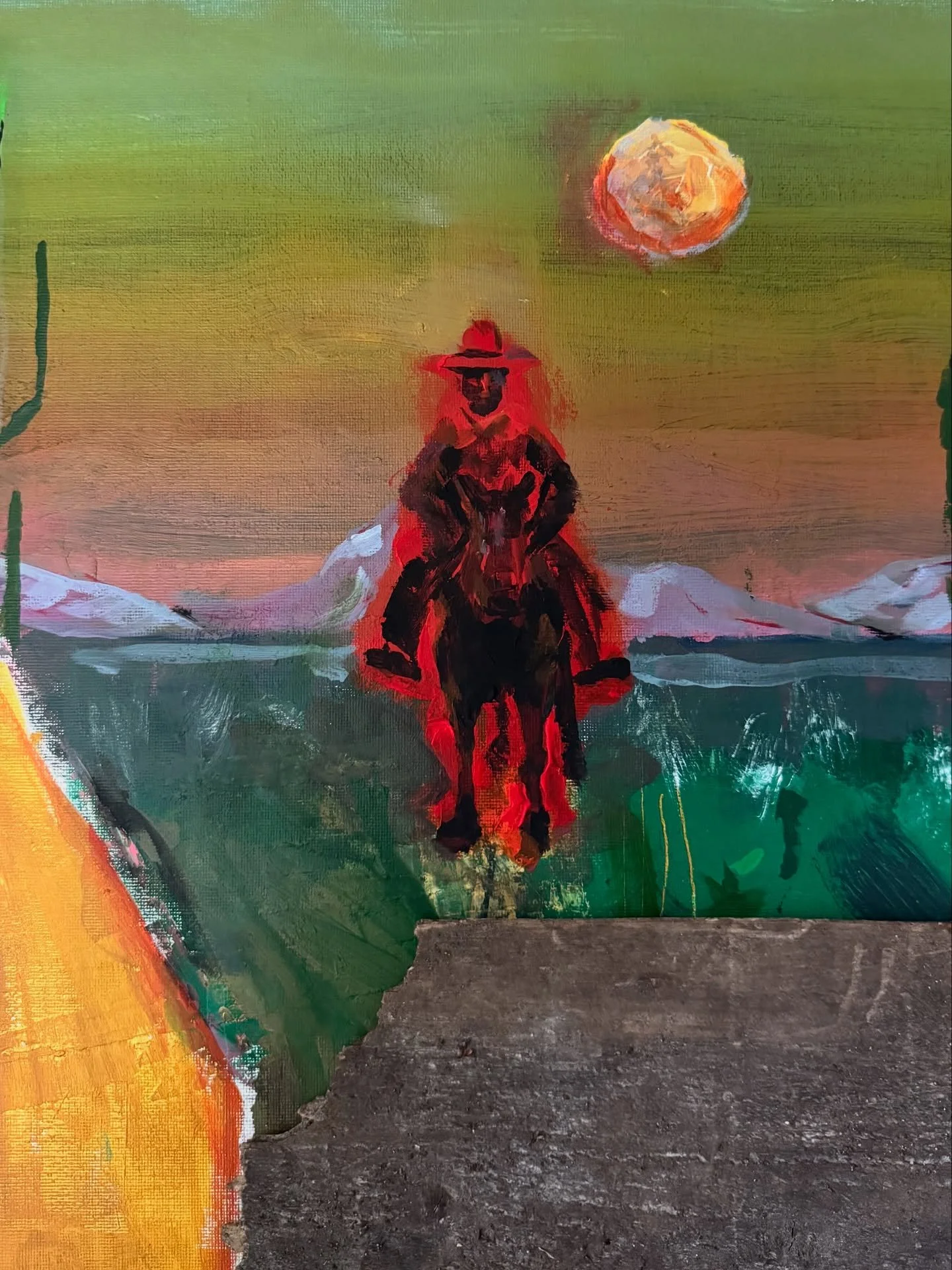 LONE RANGER

I&rsquo;ve been working on this painting for a while, and have come to a bit of a standstill with it in all honesty. But here&rsquo;s some close up progress shots to keep you abreast of the struggle...

#painter #painting #wildwest #west