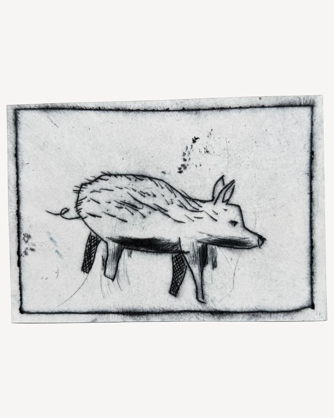 WILD BOAR

1. Boar intaglio print
2. Test prints 
3. Acrylic plate used to make prints

#boarsofinstagram #artist #intaglioprintmaking #intaglio #print #drypointprint #artistofinstagram #makersofinstagram