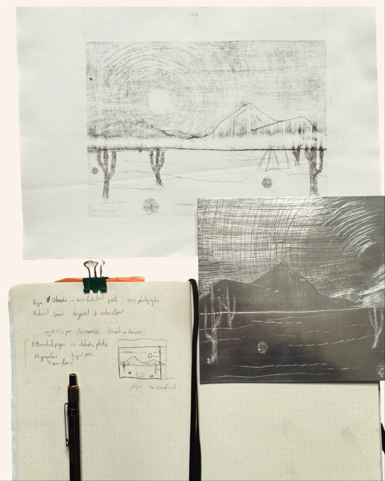 Print Development

A quick peek into the creative process - I&rsquo;ve never been amazing at &lsquo;sketchbooking&rsquo; but I will often do a tiny drawing of my ideas before anything else, here you can see where the idea started, how it moved to a p