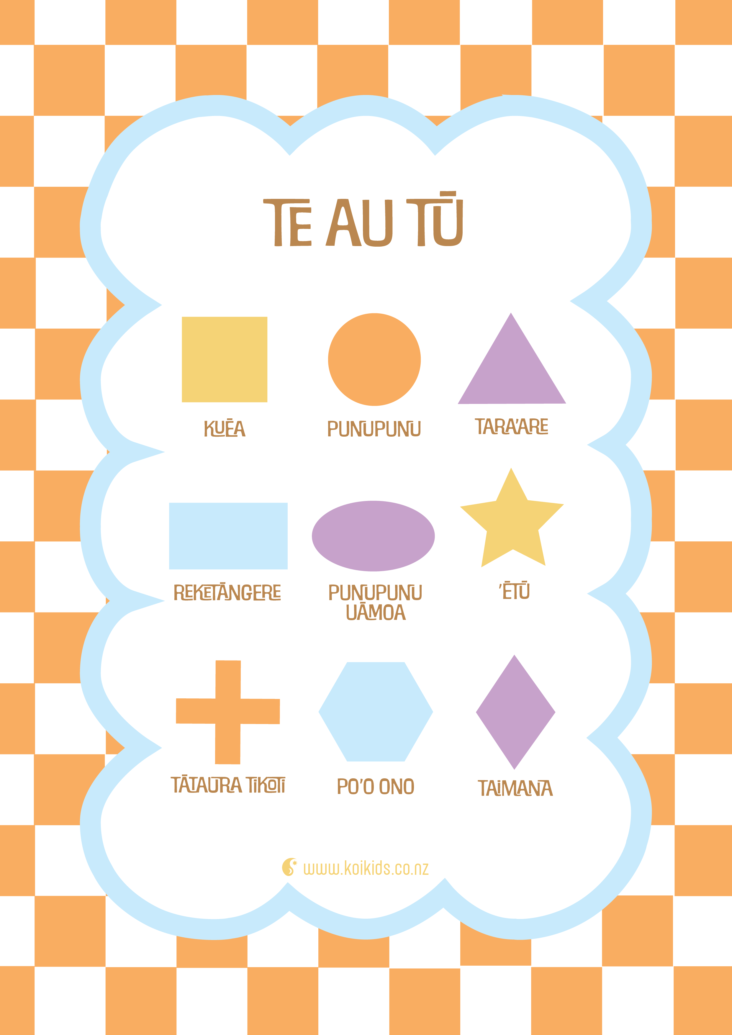 Learn Shapes in Cook Island Māori – Downloadable Educational Poster in ...