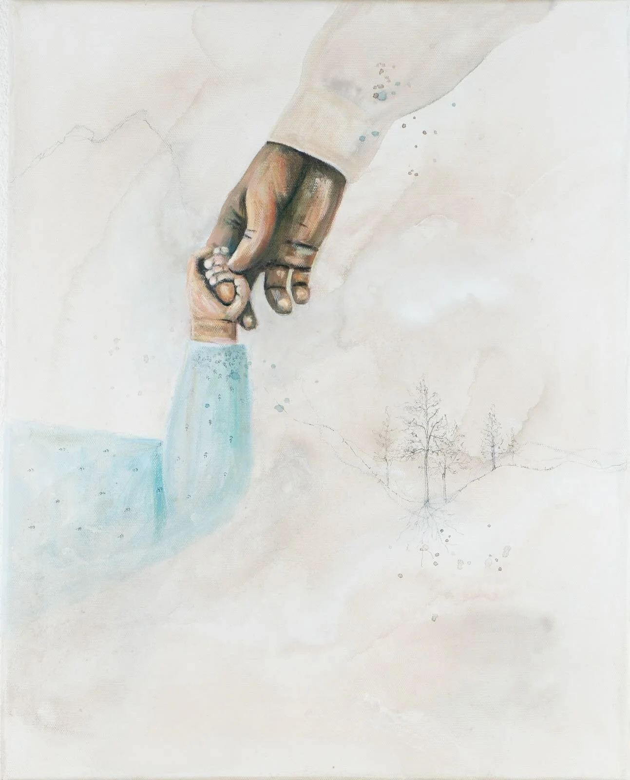 &ldquo;Abba&rdquo; ist das aram&auml;ische Wort f&uuml;r &ldquo;Vater&rdquo;

Du bist bei mir, du bist f&uuml;r mich. An deiner guten Hand bin ich sicher.

Originalbild in Mixed Media und &Ouml;l auf einer 3,7 cm tiefen Leinwand

40 &times; 50 cm