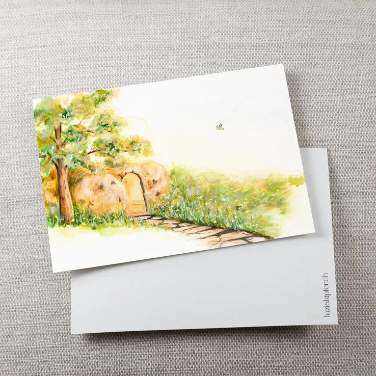 „Leben in Überfluss“ Postkarte