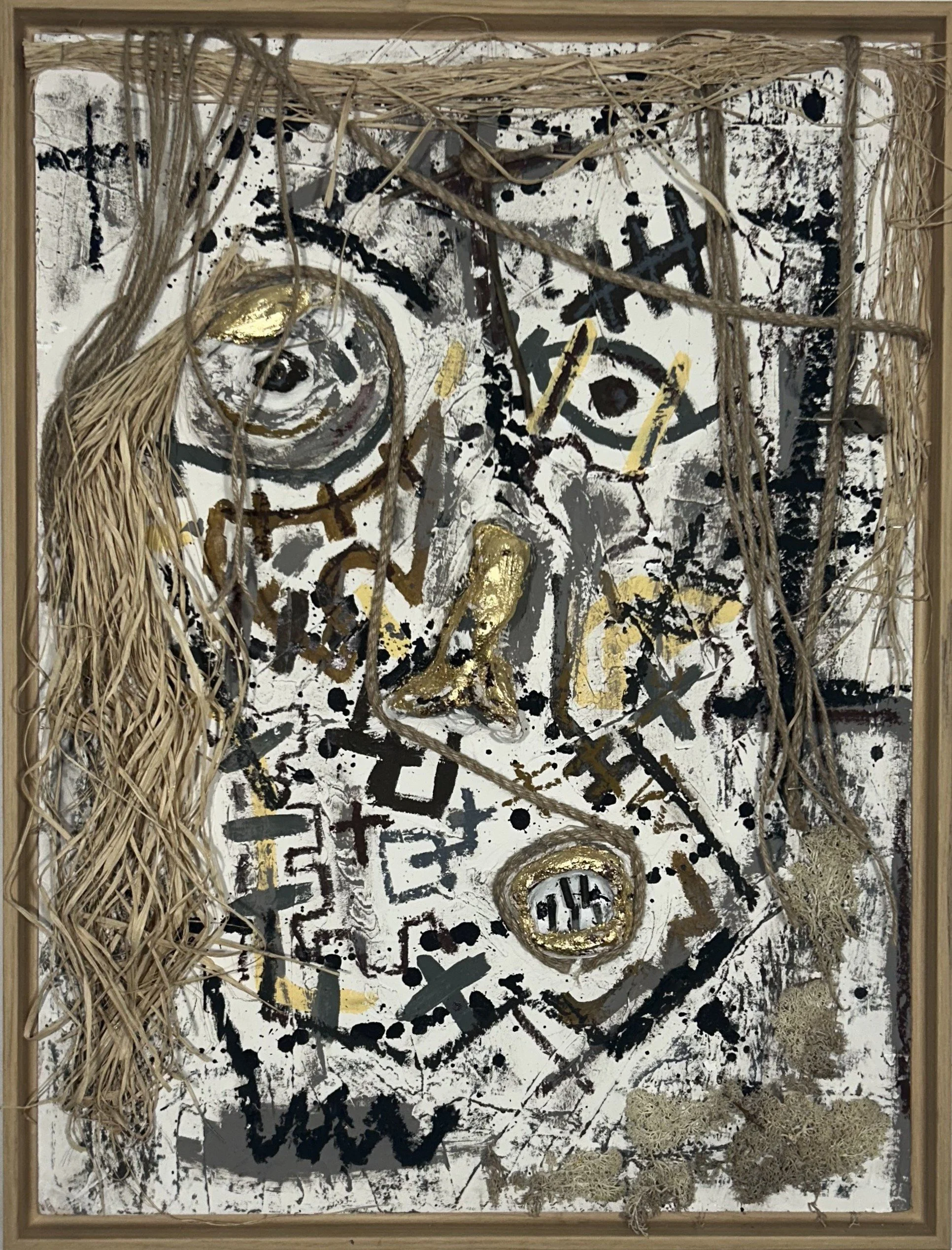 Fracture N°2, technique mixte sur panneau, 80 x 60 cm, 2025