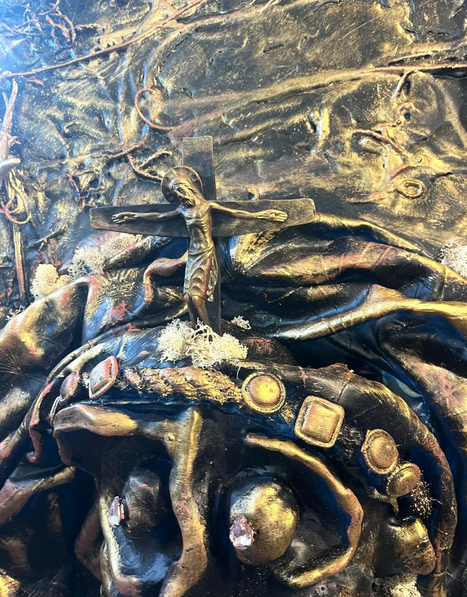 Tête aux cornes, 80 x 60 cm, 2026 (détails)