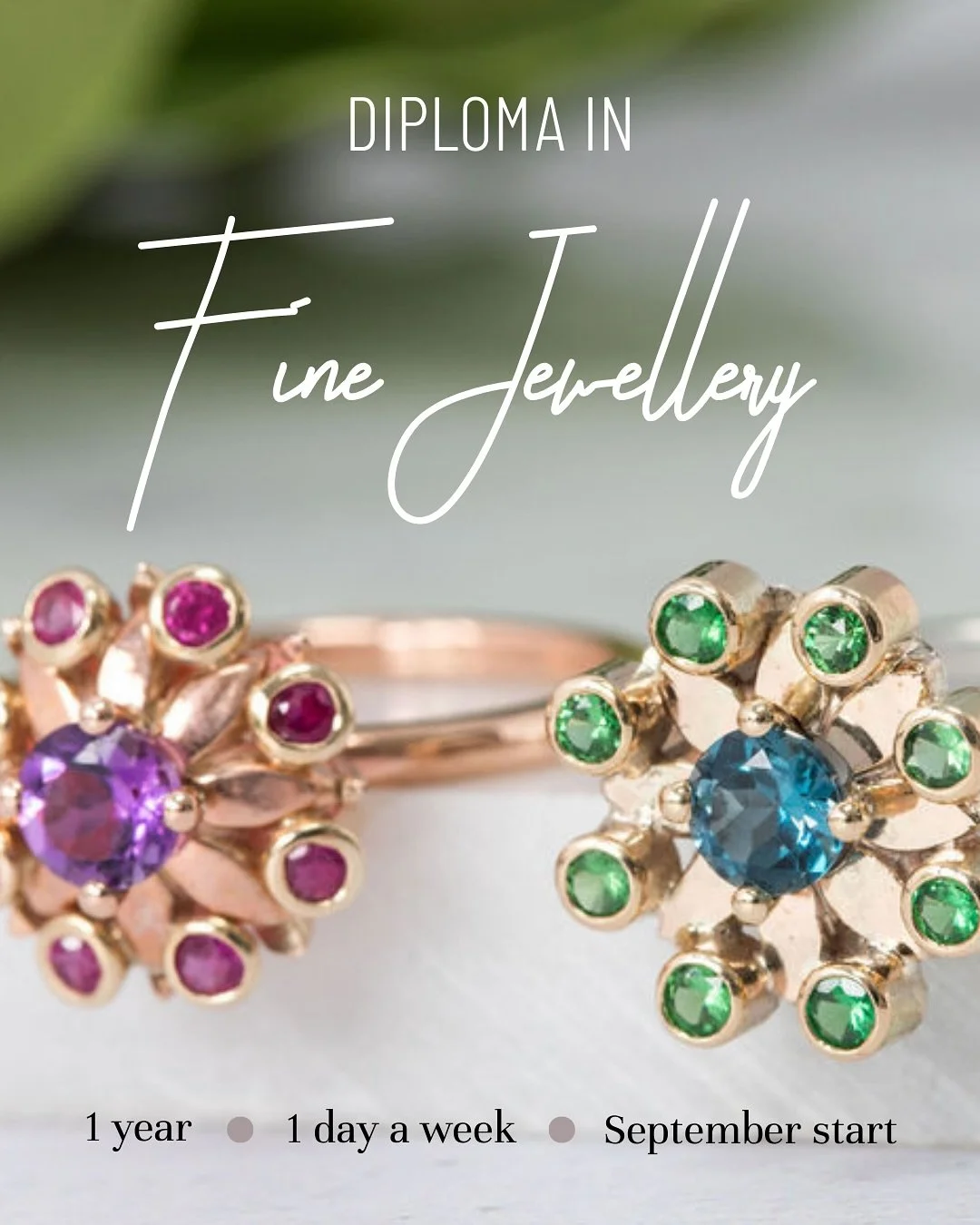 ✨ Ready to take your jewellery to the next level? ✨

Our Diploma in Fine Jewellery is a prestigious in-person course in Brighton designed to help jewellers step up from silver into the world of gold, precious gemstones, and advanced techniques.

💎 M
