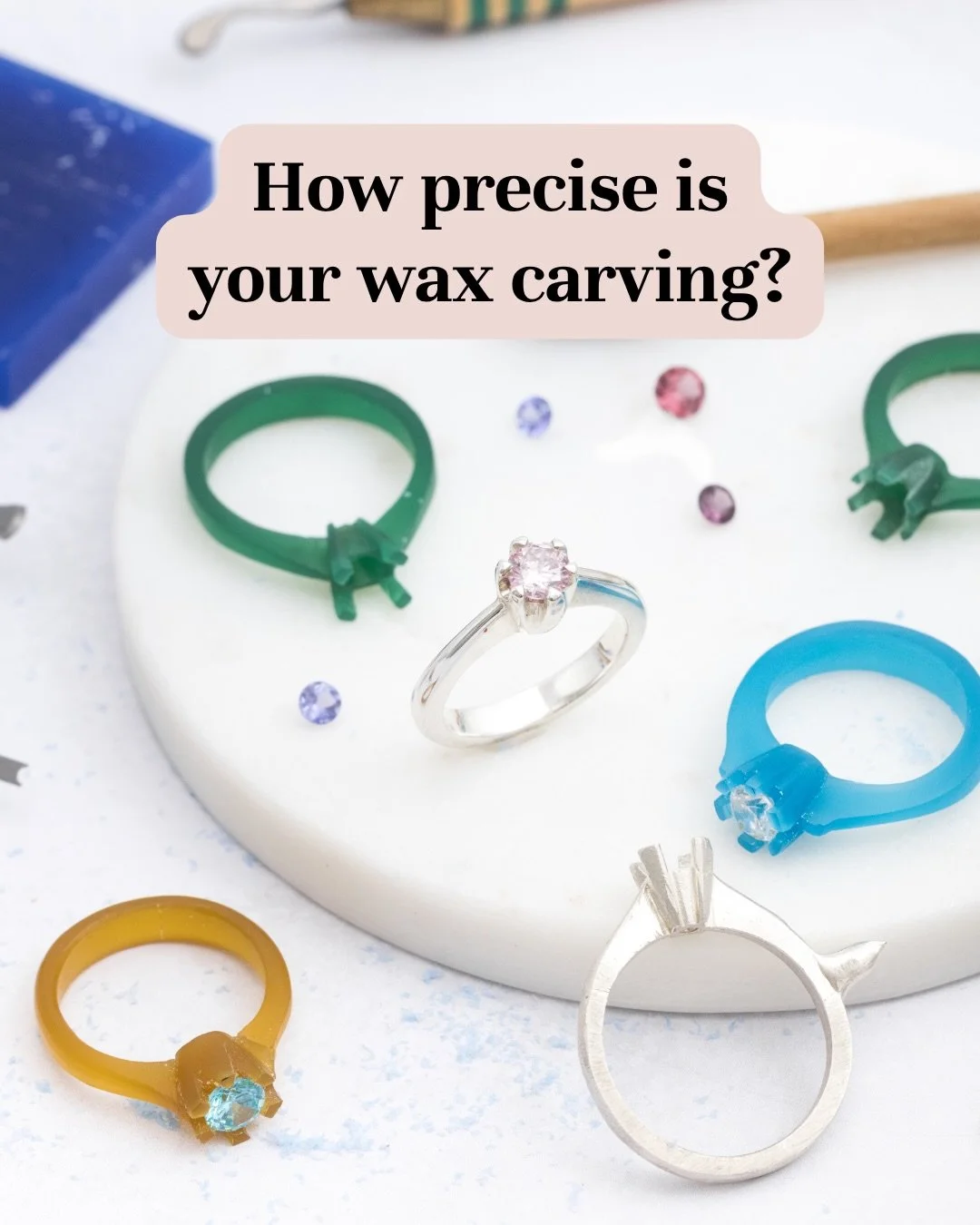 Hey jewellers ✨

How precise is your wax carving&hellip; really?

So many of us are drawn to wax because it&rsquo;s playful. You can follow your instincts and let the design emerge as you go.

But there comes a point in almost every wax jeweller&rsqu