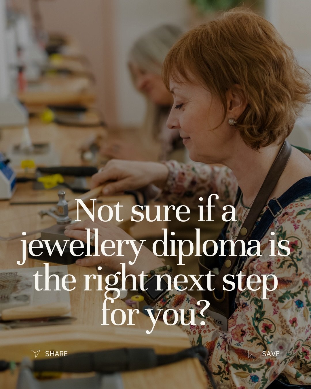 Hey jewellers ✨

If you&rsquo;ve been thinking about a jewellery diploma but feeling a bit unsure, I just want to say&hellip; that&rsquo;s completely normal ❤️

It&rsquo;s a big decision. And it&rsquo;s not just about the course, it&rsquo;s about you