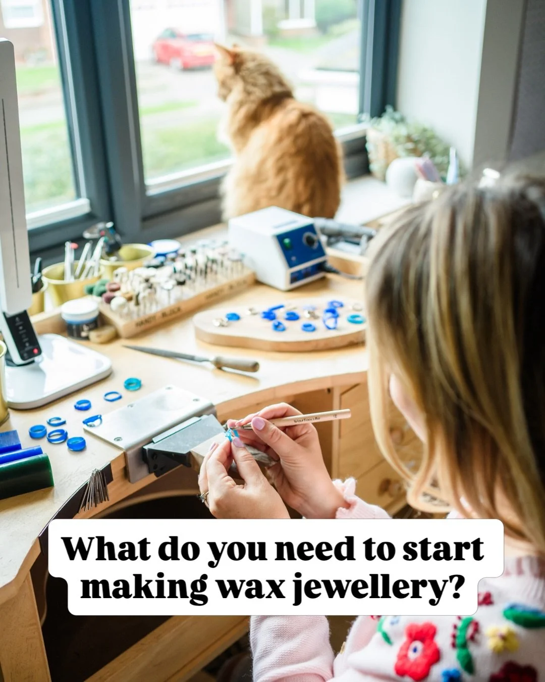 Hey jewellers🌀

You really don&rsquo;t need loads of fancy kit to begin making wax jewellery. A small, simple setup can take you a long way:

&bull; Jewellers wax &ndash; comes in lots of different types and sizes. If you&rsquo;re just starting, go 