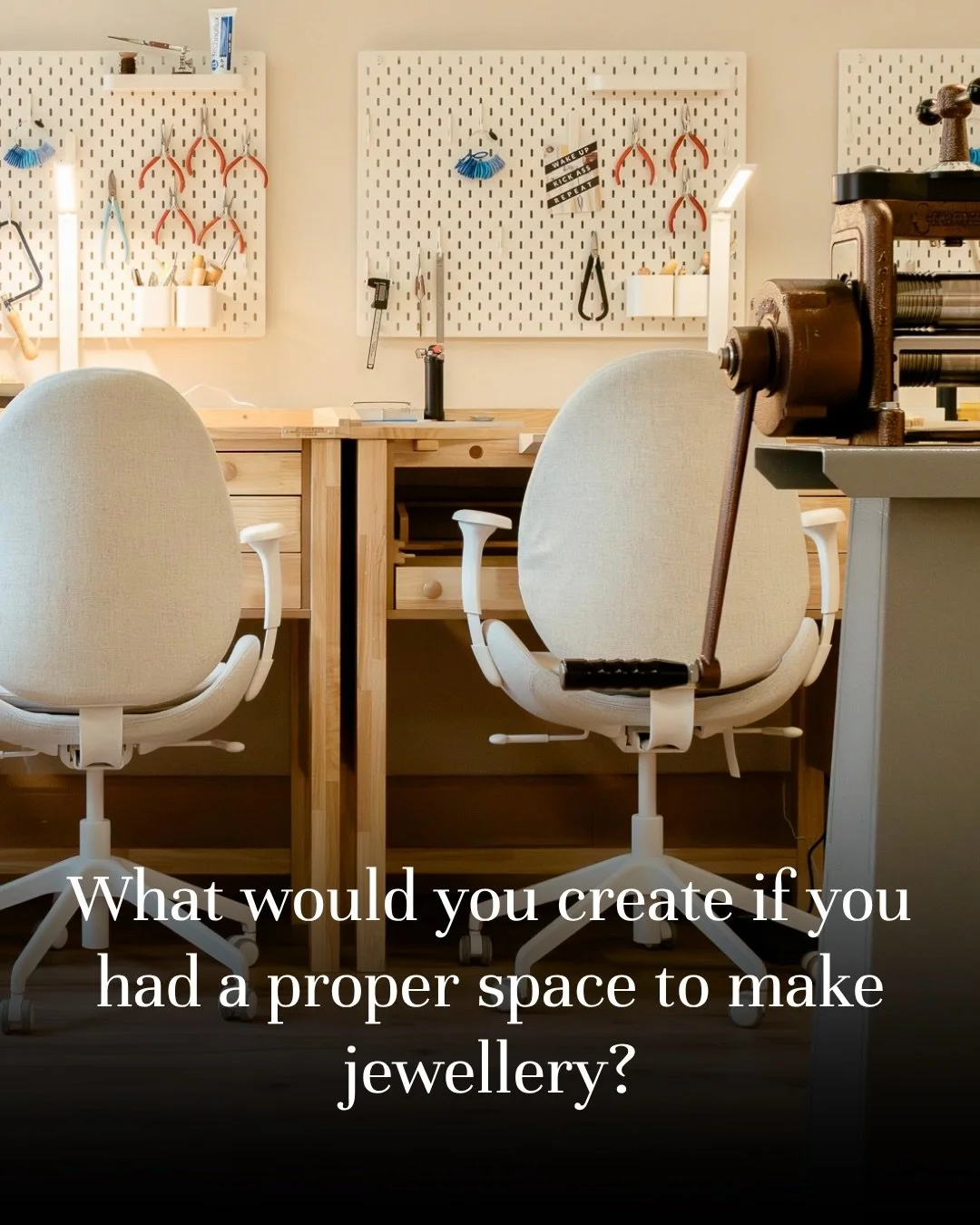 Hey jewellers 👋

What would you create if you had a proper space to make? ✨

Having a dedicated space to work, surrounded by other like-minded jewellers, could be just the thing you need to take your jewellery making where you want it to go.

Whethe