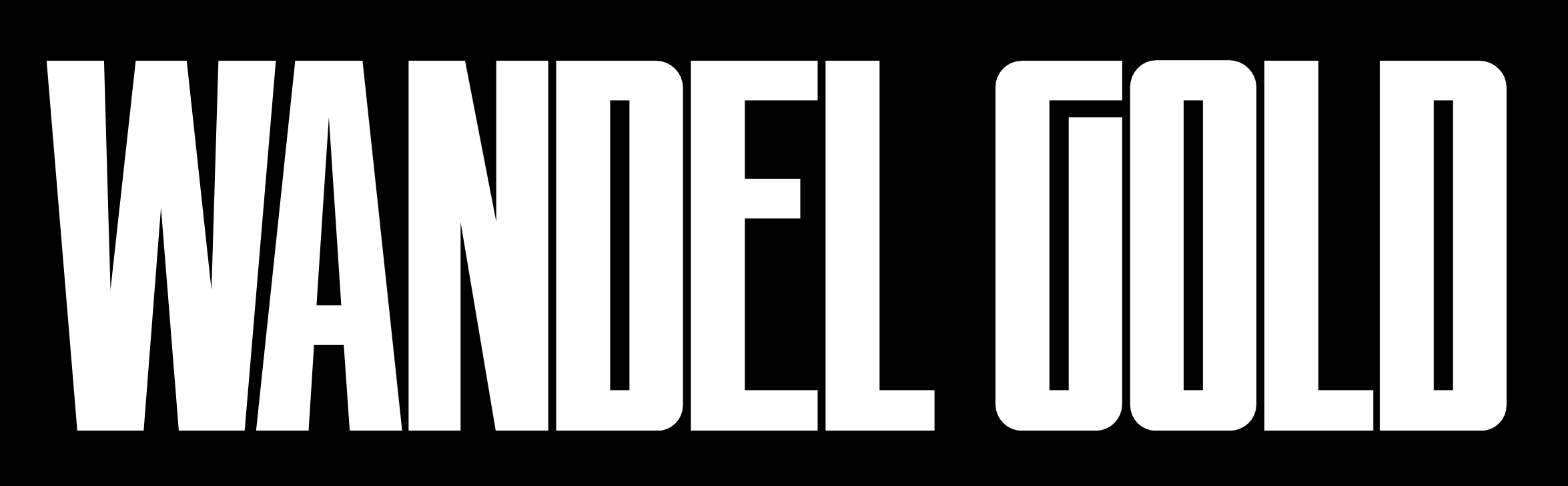 Großer schwarzer Hintergrund mit weißen, fetten Text, der 'WANDEL GOLD' sagt.