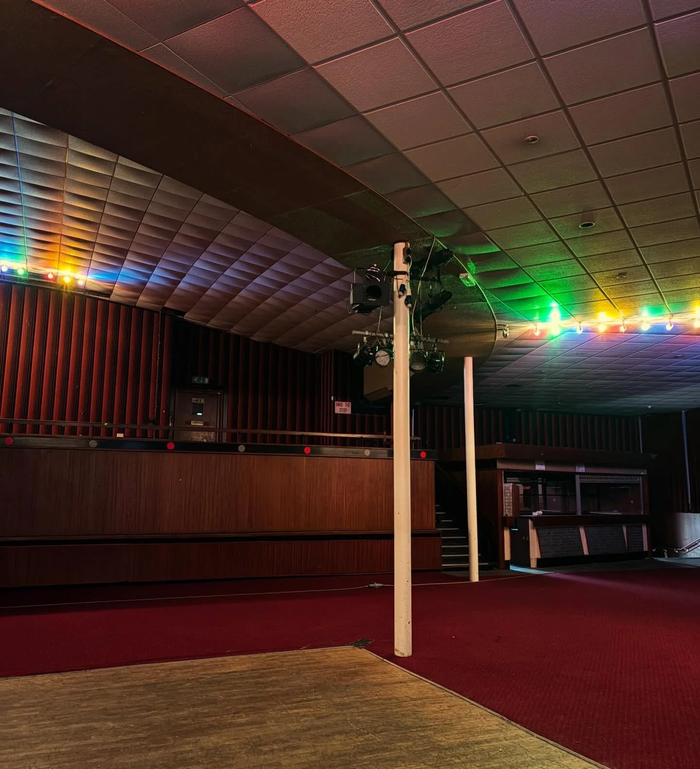 A moment for the Queens Hall 

A quick spray of Febreze and we&rsquo;re ready to go 🪩 

But jokes aside, the Queens Hall has such charm &amp; character &amp; our plan is to embrace that! 

We plan to restore the woodwork &amp; bring in plush fabrics