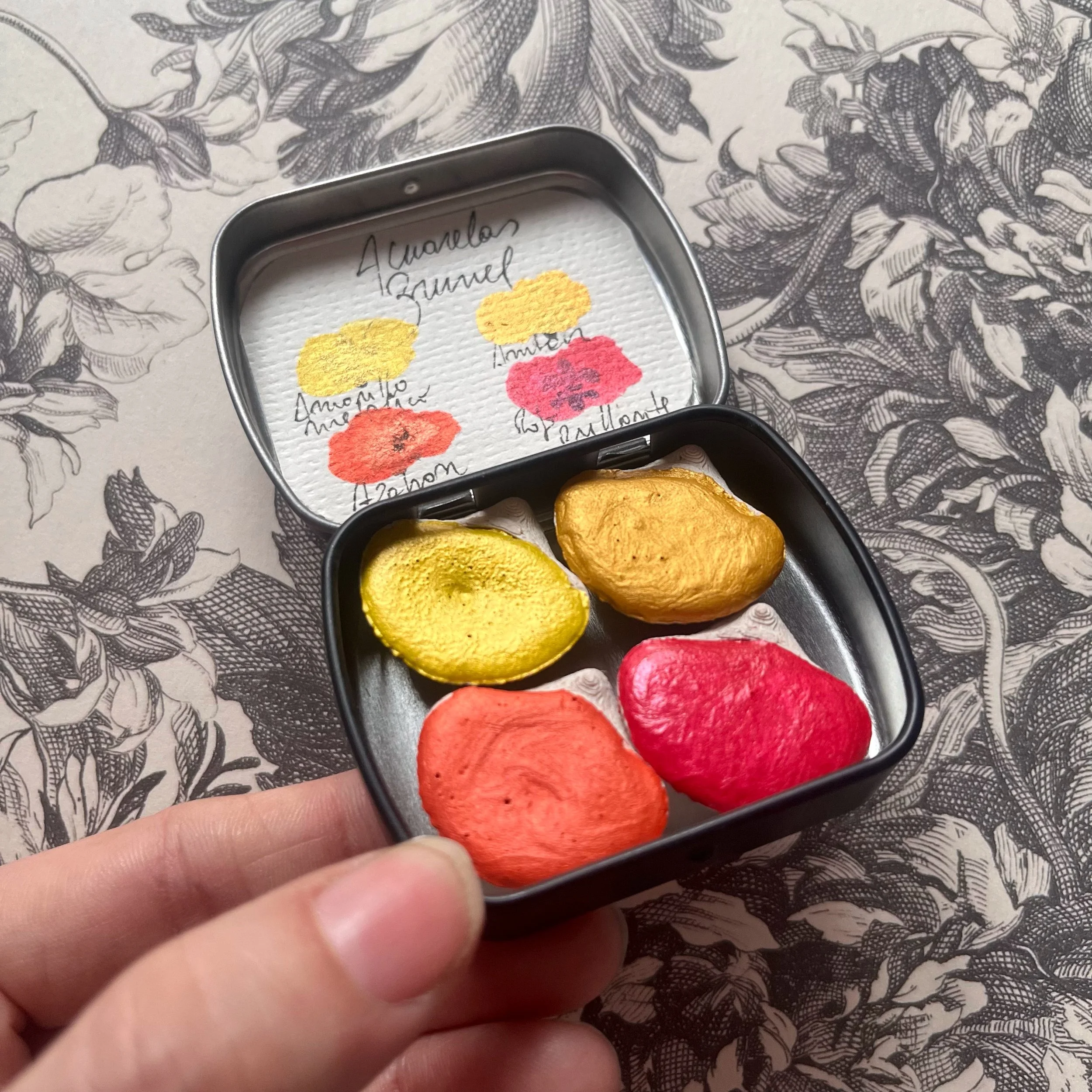 Paleta 4 metalizados cálidos