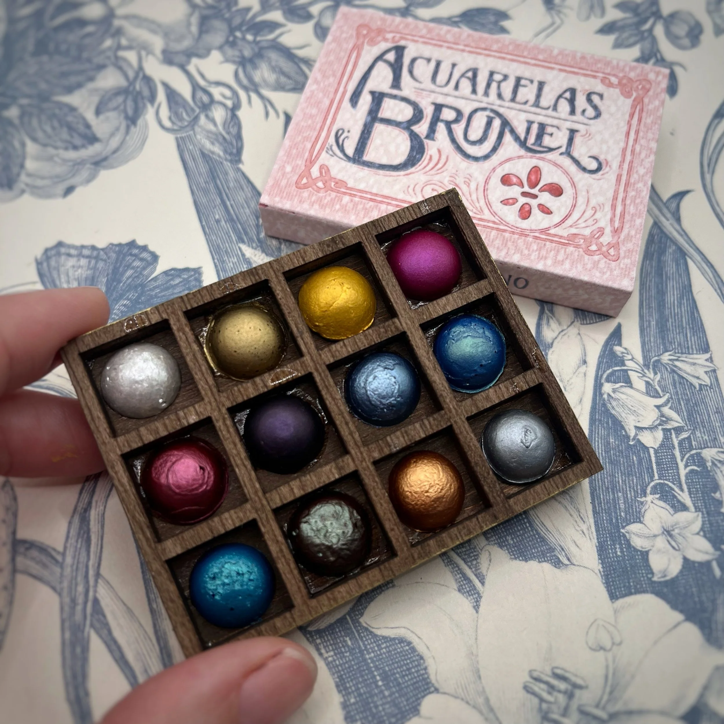 Paleta fosforera 12 colores metalizados otoñales