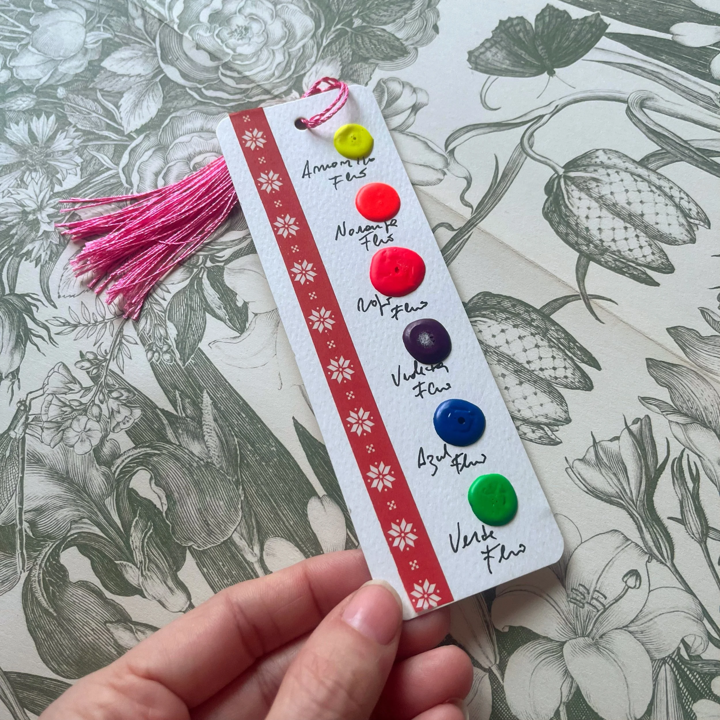 Dot card  marca páginas fluo