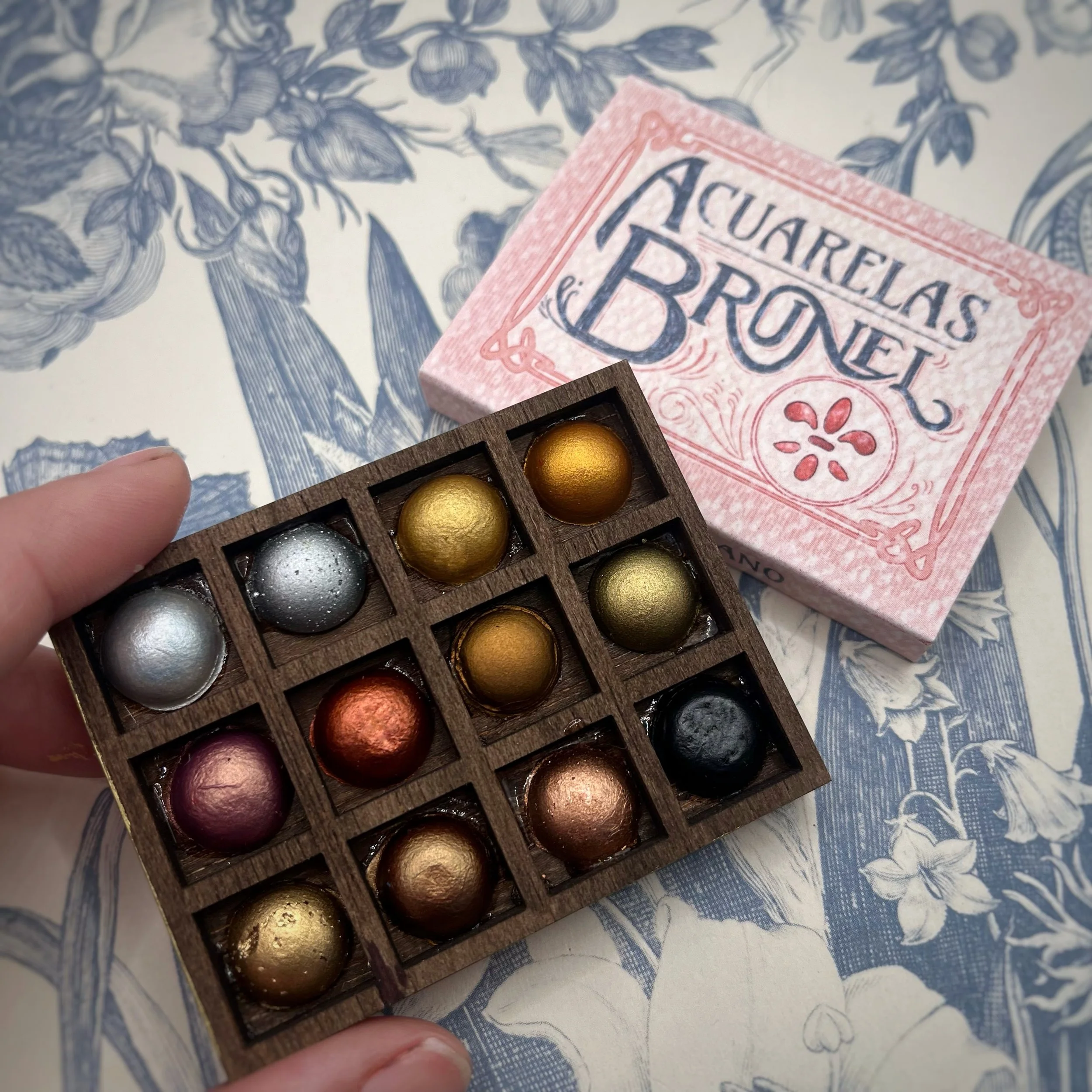 Paleta fosforera 12 colores metales