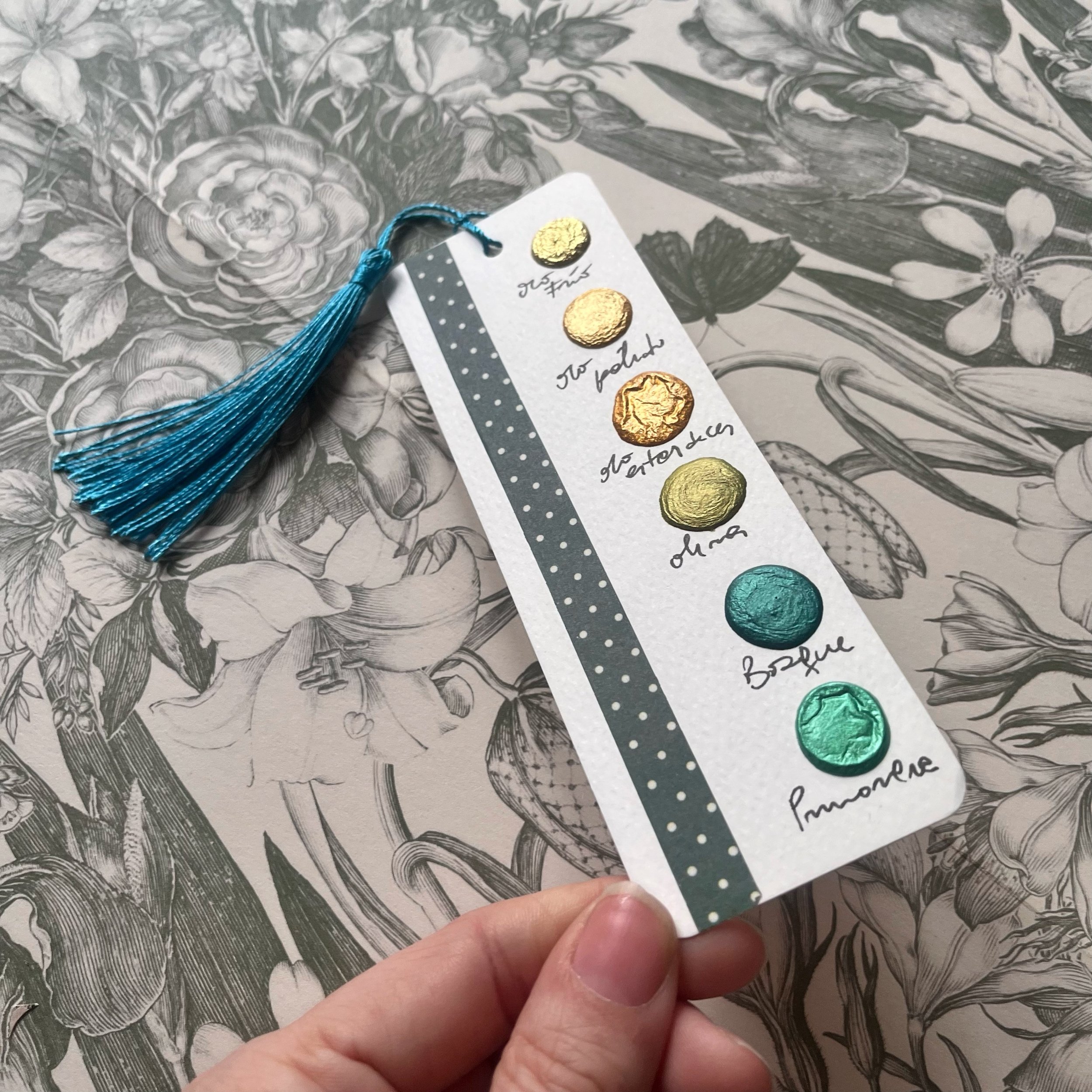 Dot card  marca páginas metales festivos IV