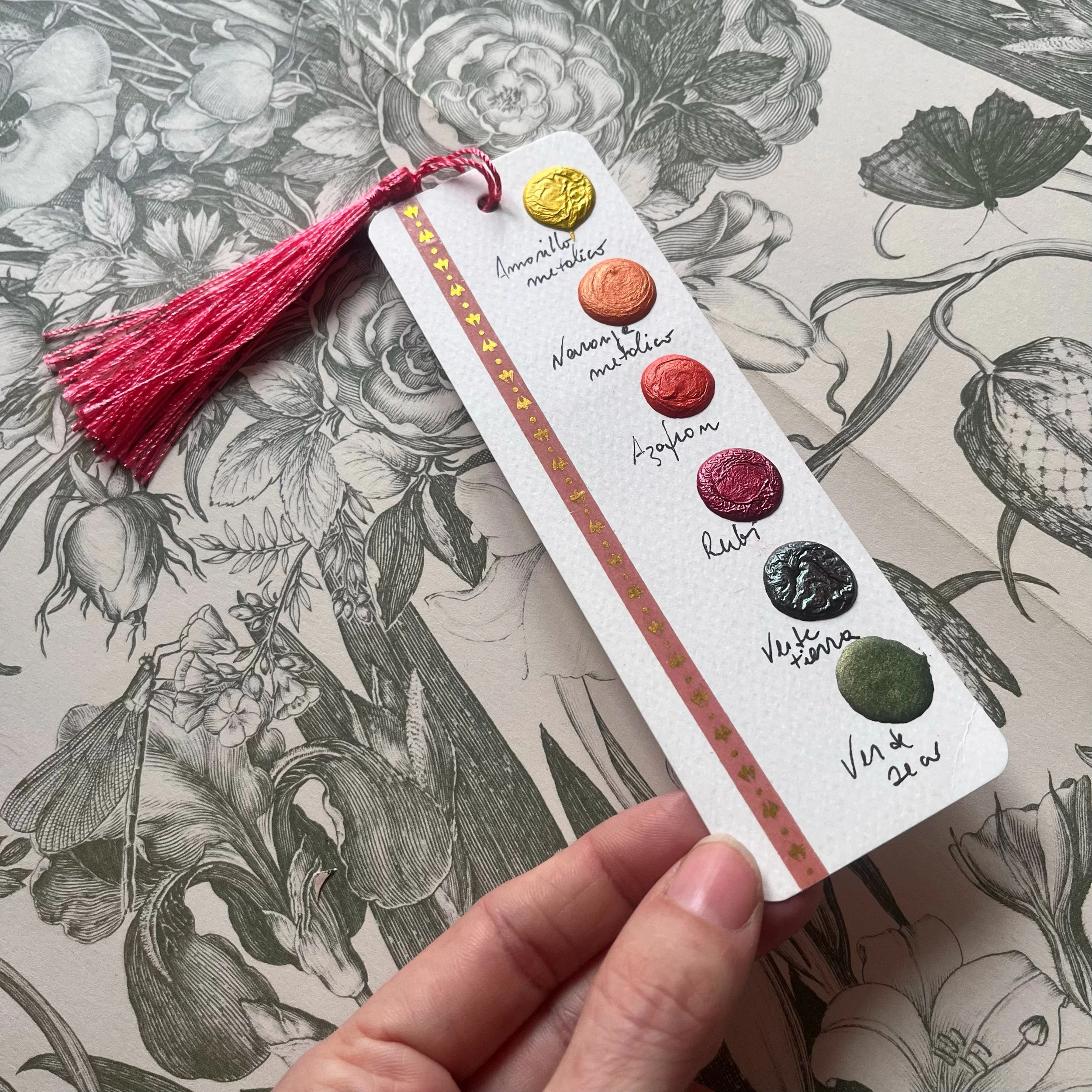 Dot card  marca páginas metales otoñales