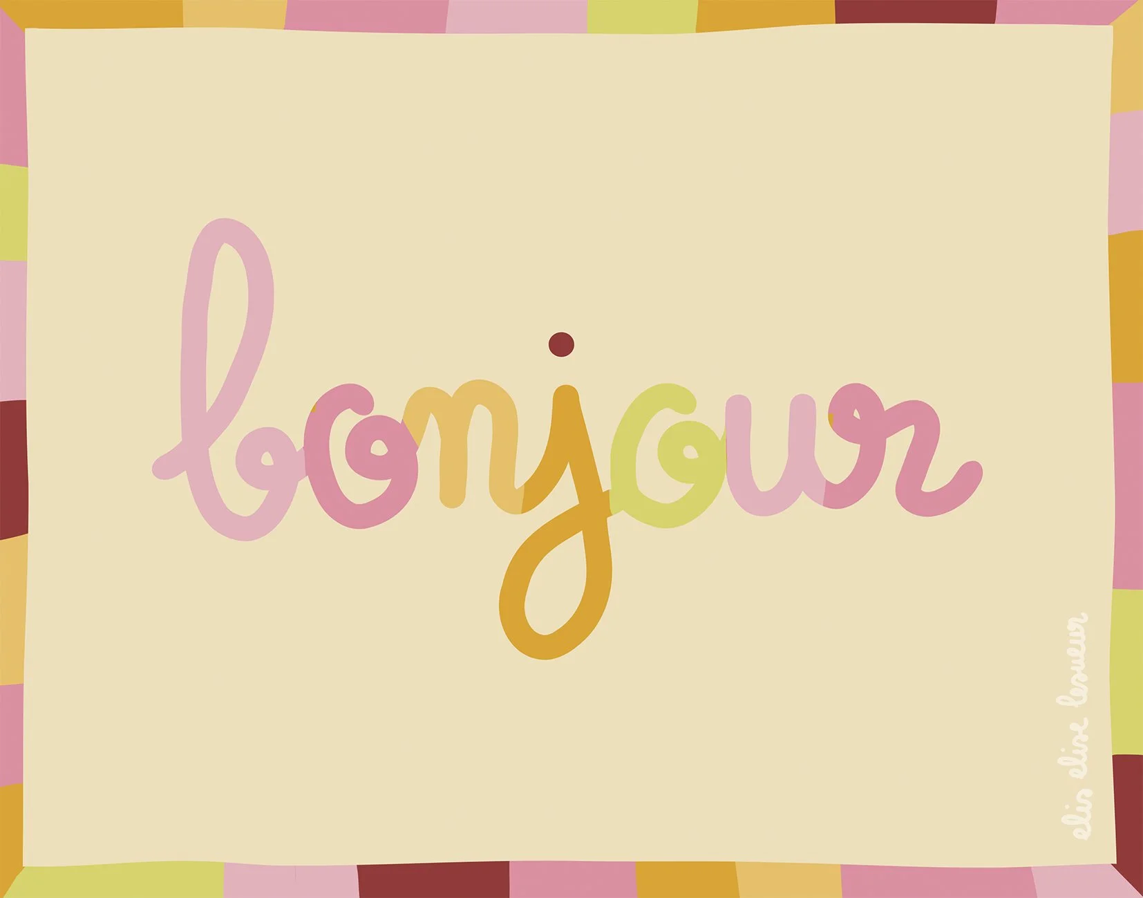 bonjour - print