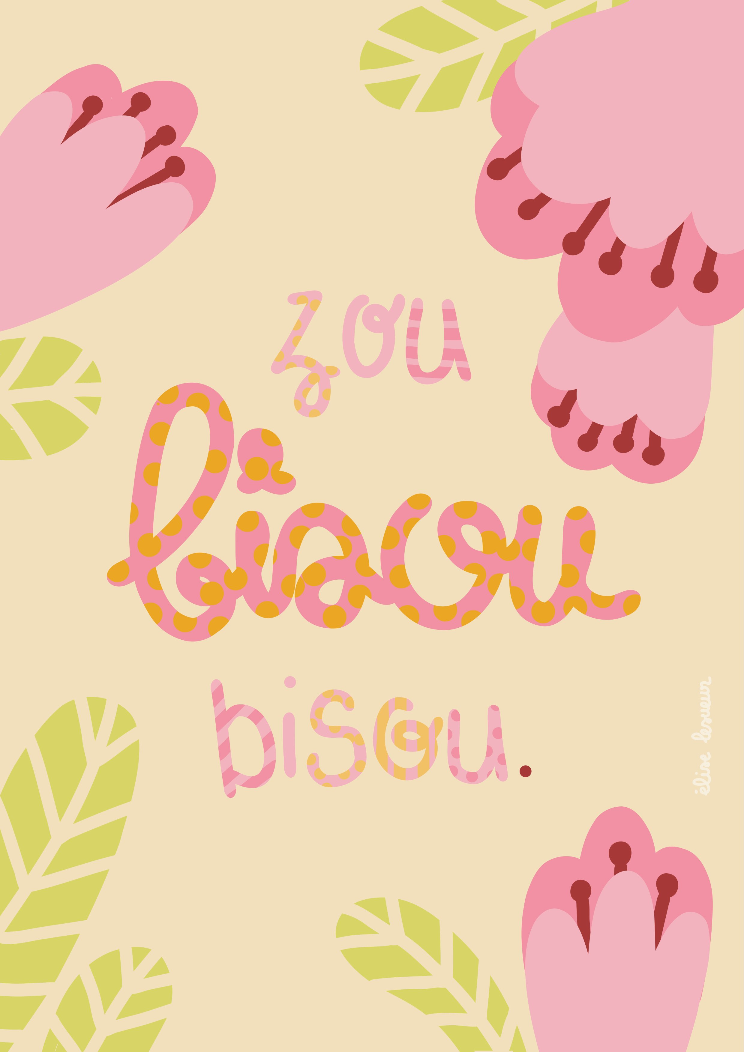 zou bisou bisou - print