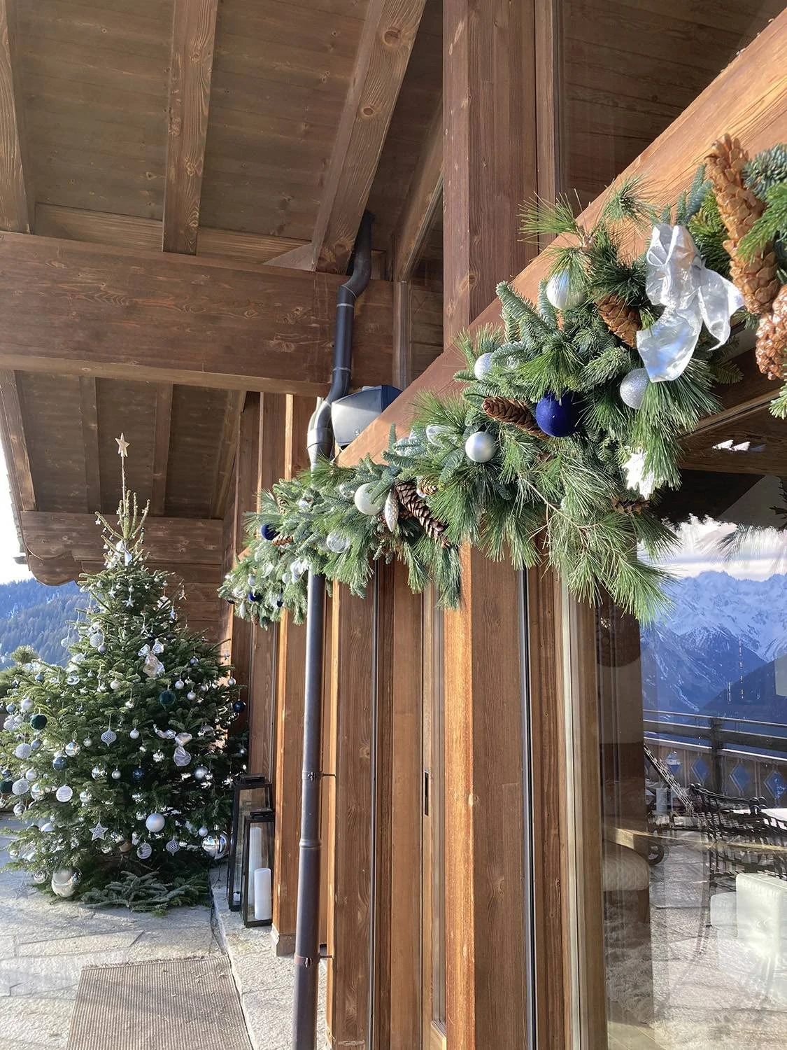 Christmas tree decoration Geneva, Swiss Alps, French Alps