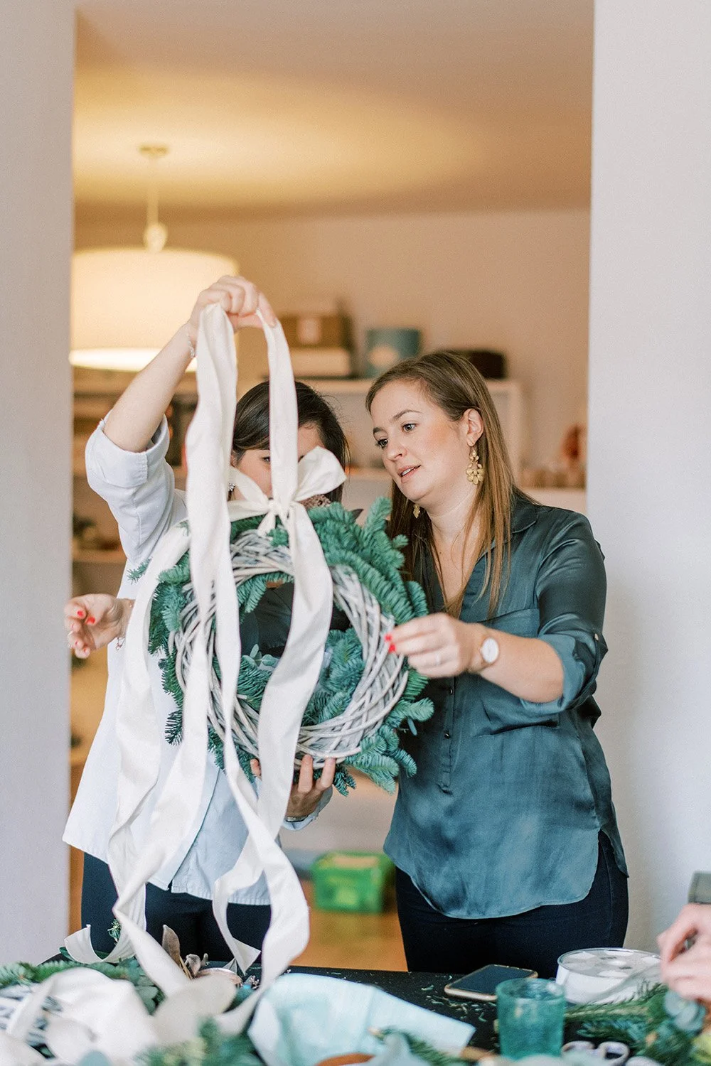 Christmas decoration for Wreath workshop in Geneva