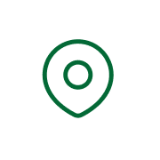 Map marker icon with a circle inside a teardrop-shaped location pin