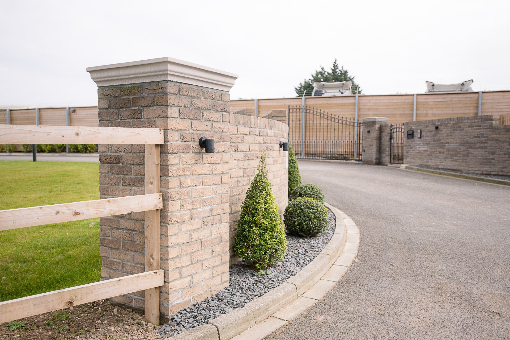 Park Homes Site Entrance, Walls and Roadway (Copy)