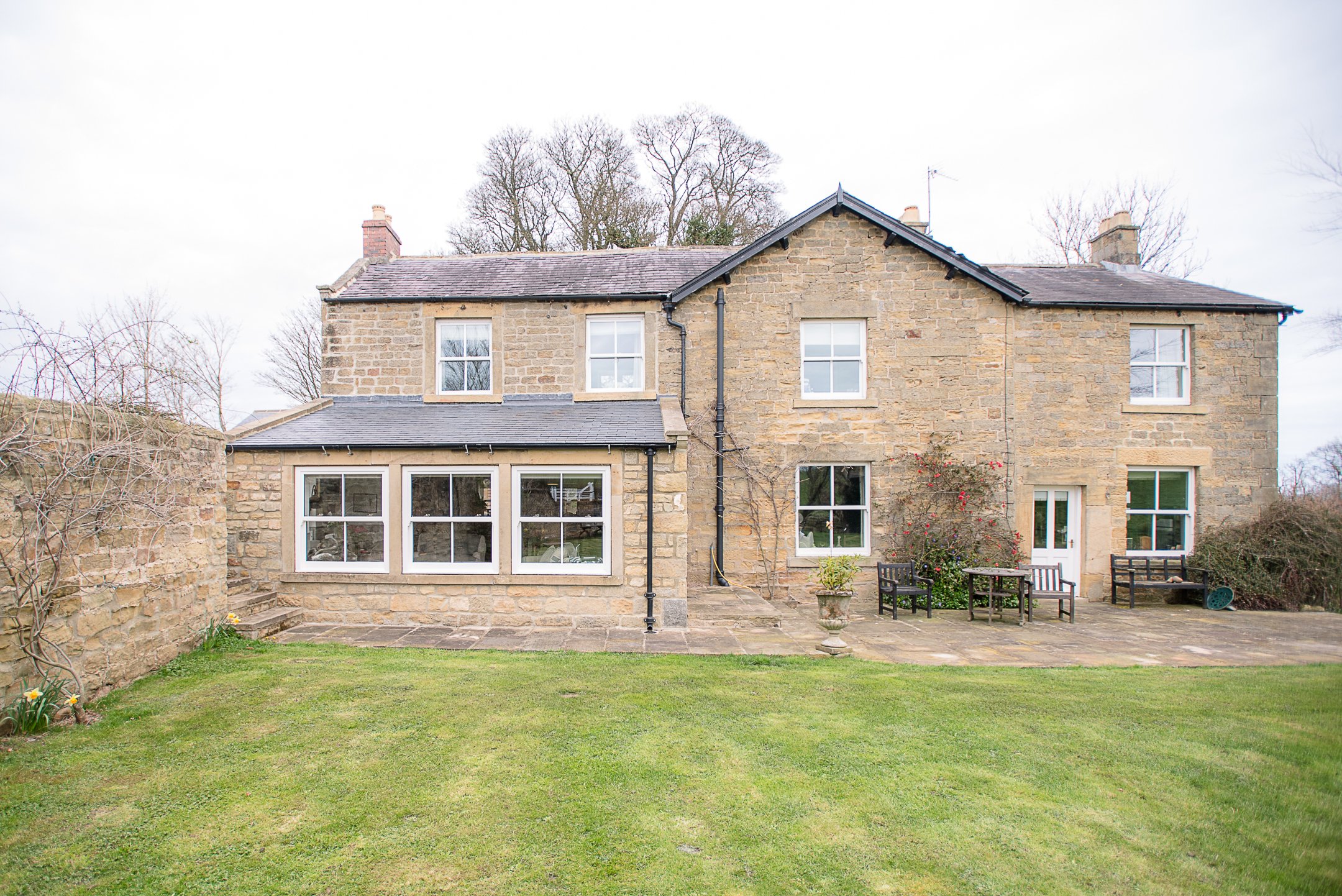 Stone Property Extension, New Build Triple Garage and Garden Redevelopment