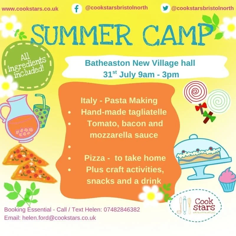 Cookstars Summer Camp Day kids cookery workshop
