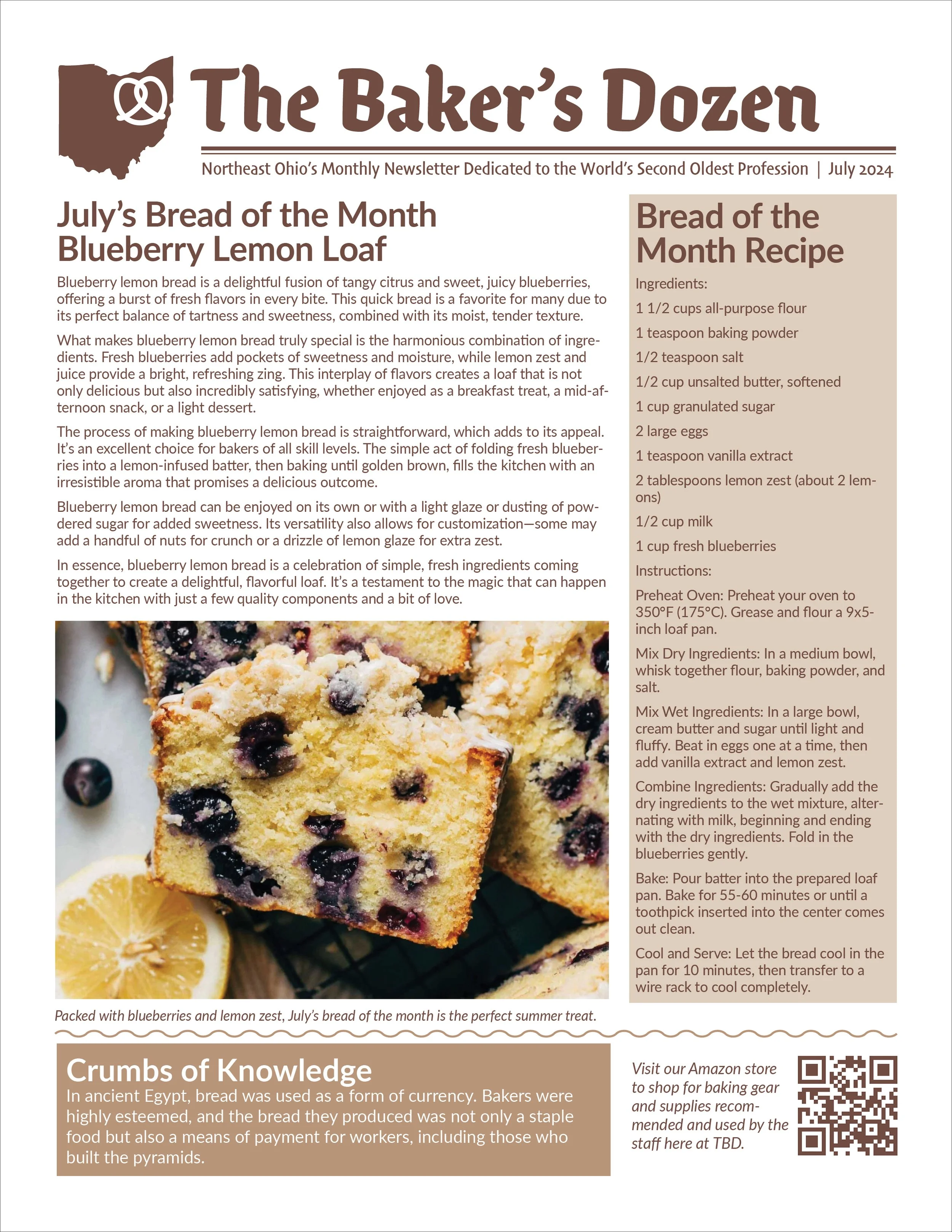 The Baker's Dozen Monthly Newsletter
