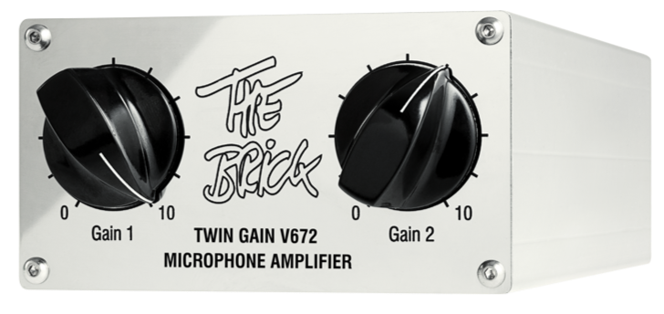 This picture shows the front of the SonicWorld The Brick Preamp