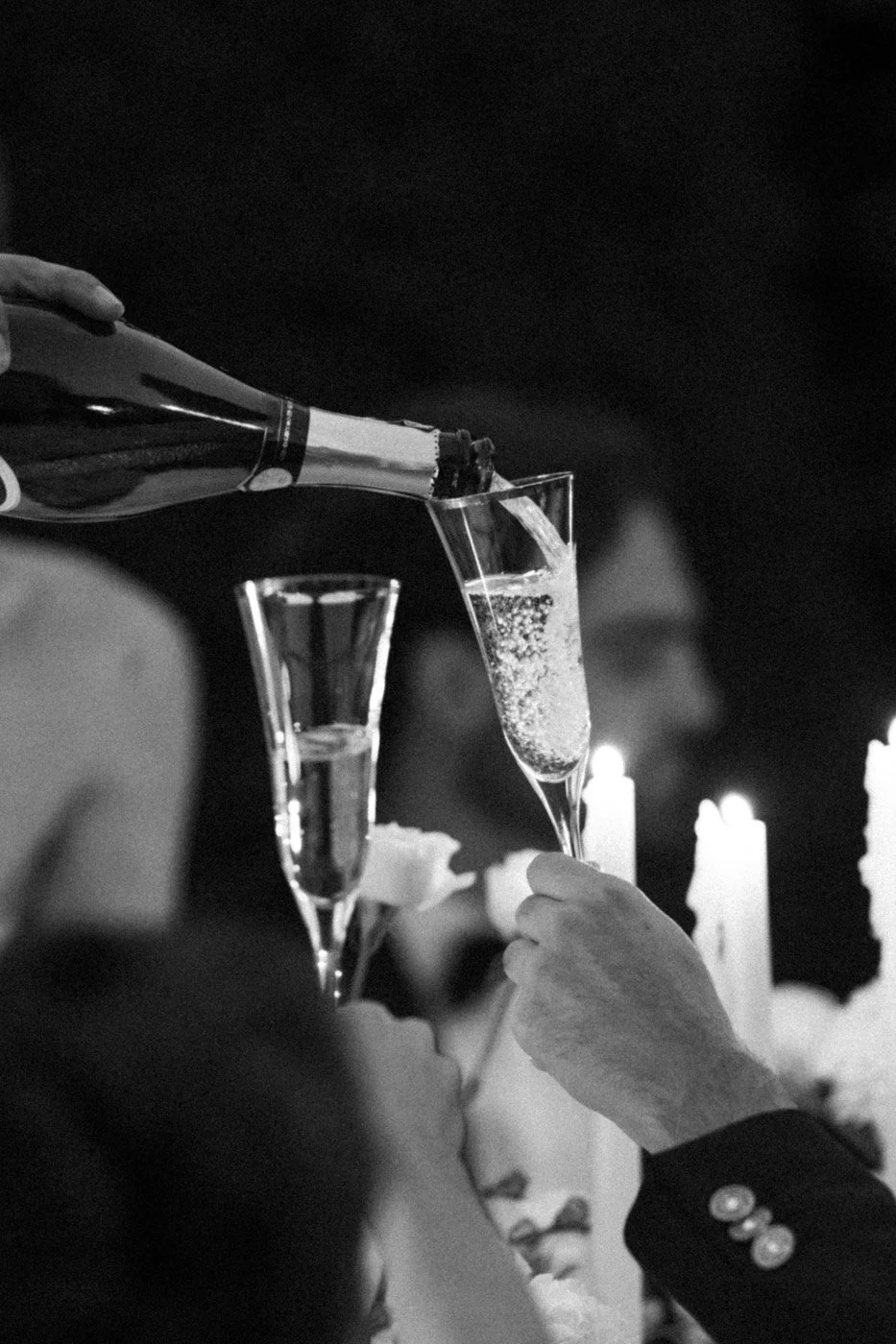 champagne detail at villa balbiano
