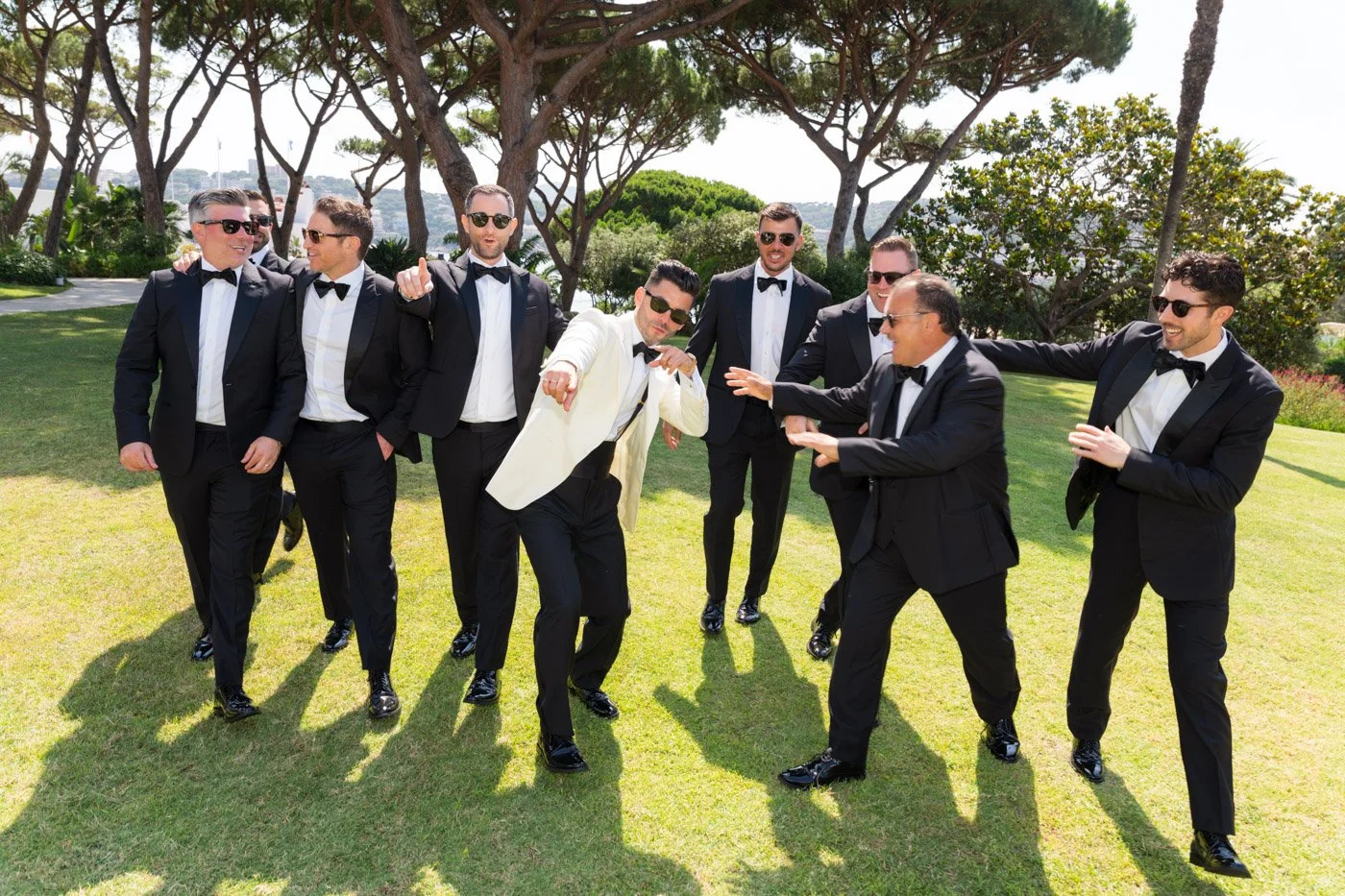 group photo, villa miani wedding photographer