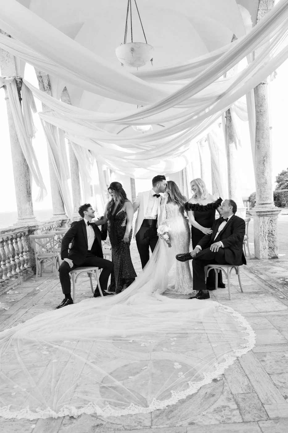 Editorial Family Group Photo at lake Como Italy. Luxury Wedding Photography Italy