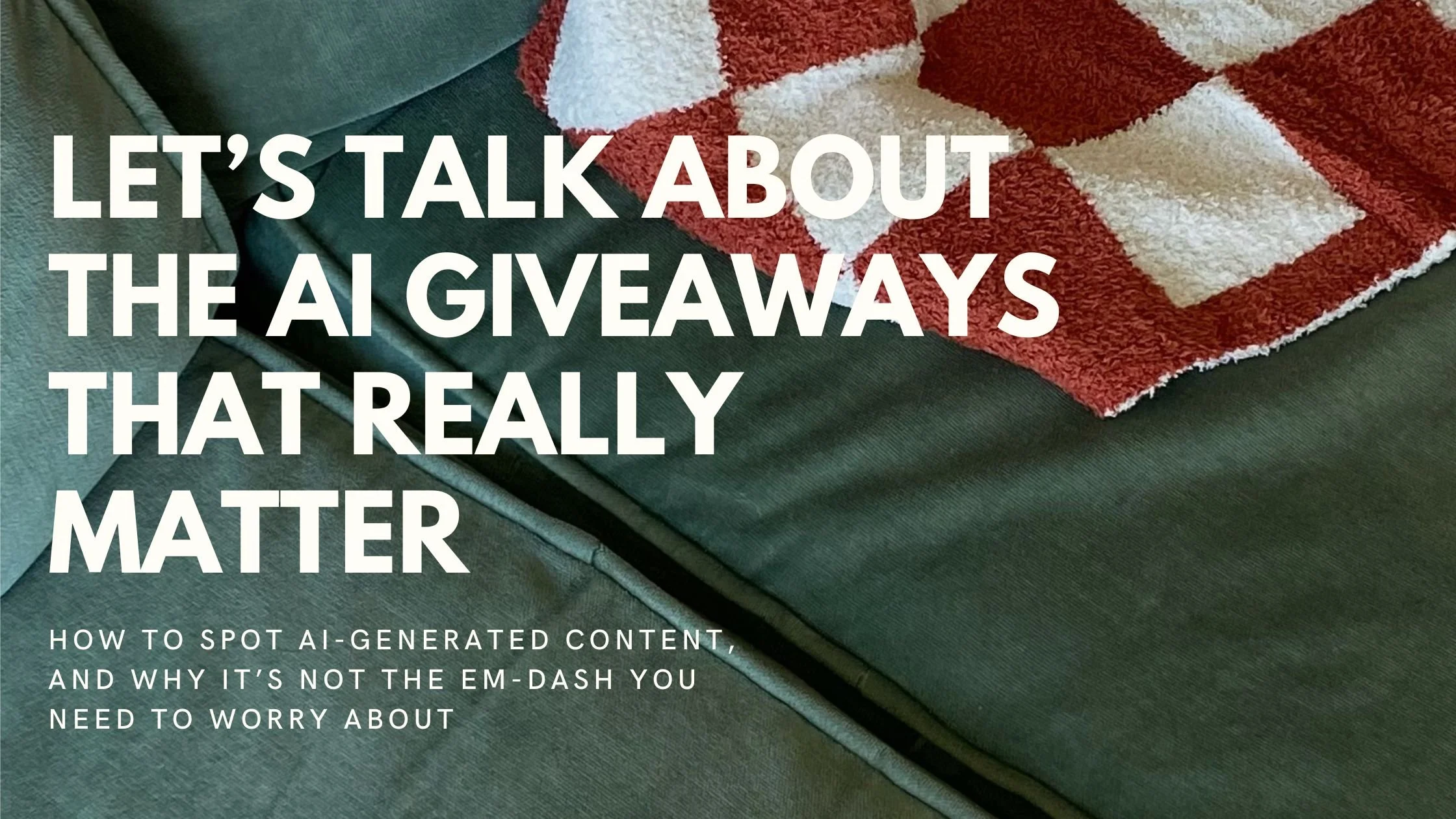 Let’s talk about AI giveaways