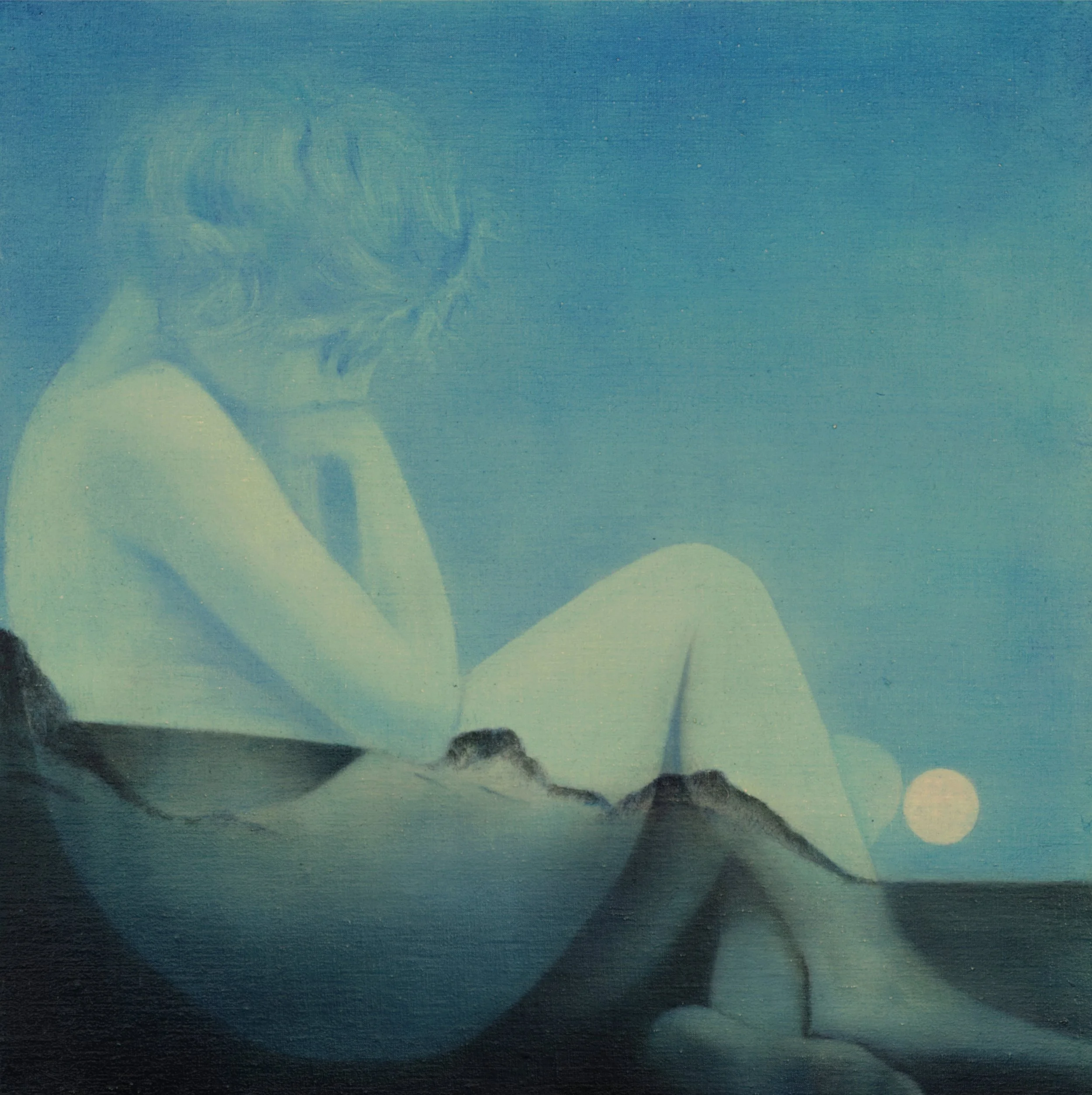 Beachbum, Oil on Linen on Wood, 67x67cm, 2024