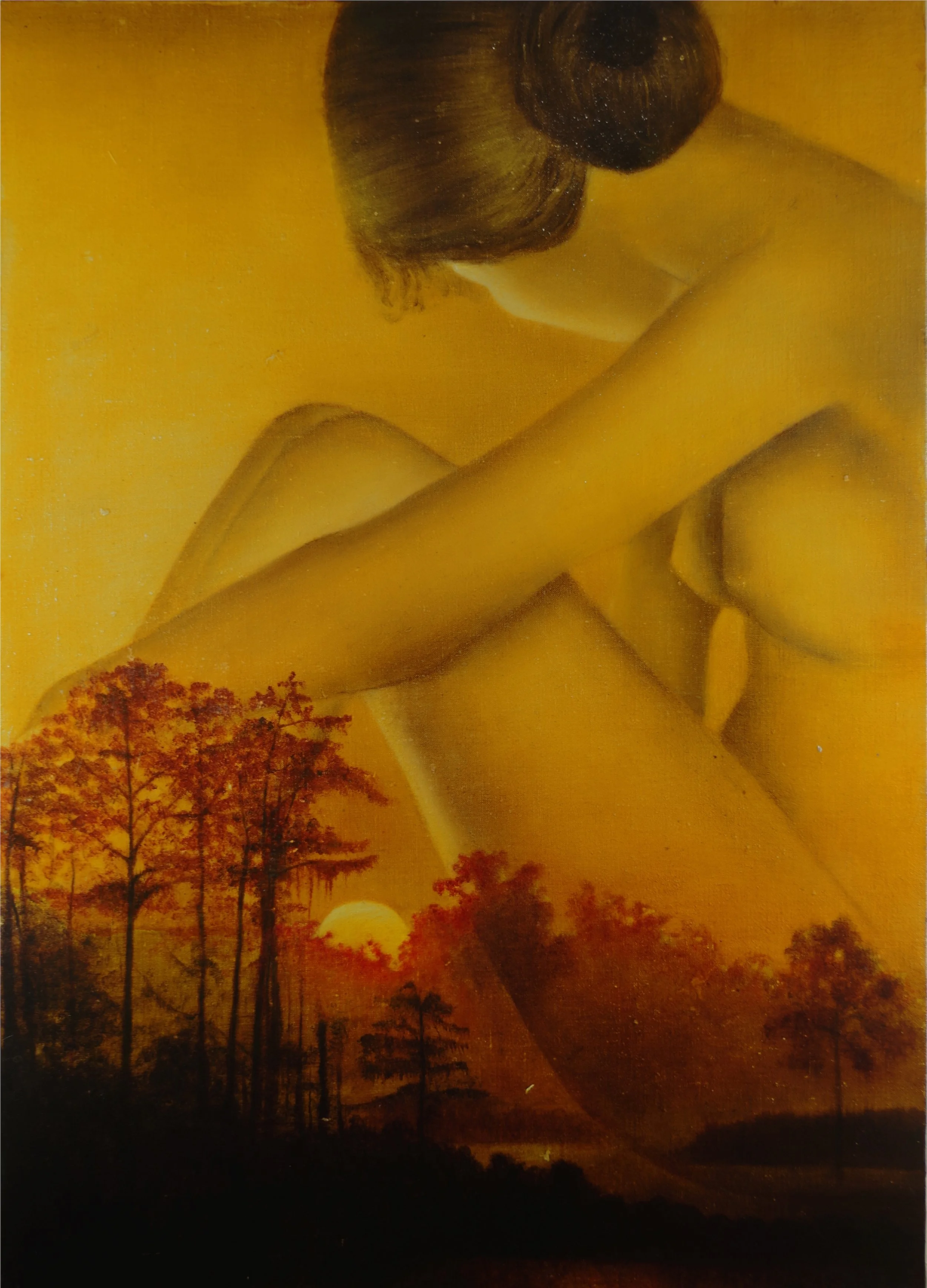 The Golden Hour, Oil on Linen on Wood, 81 x 59 cm, 2023