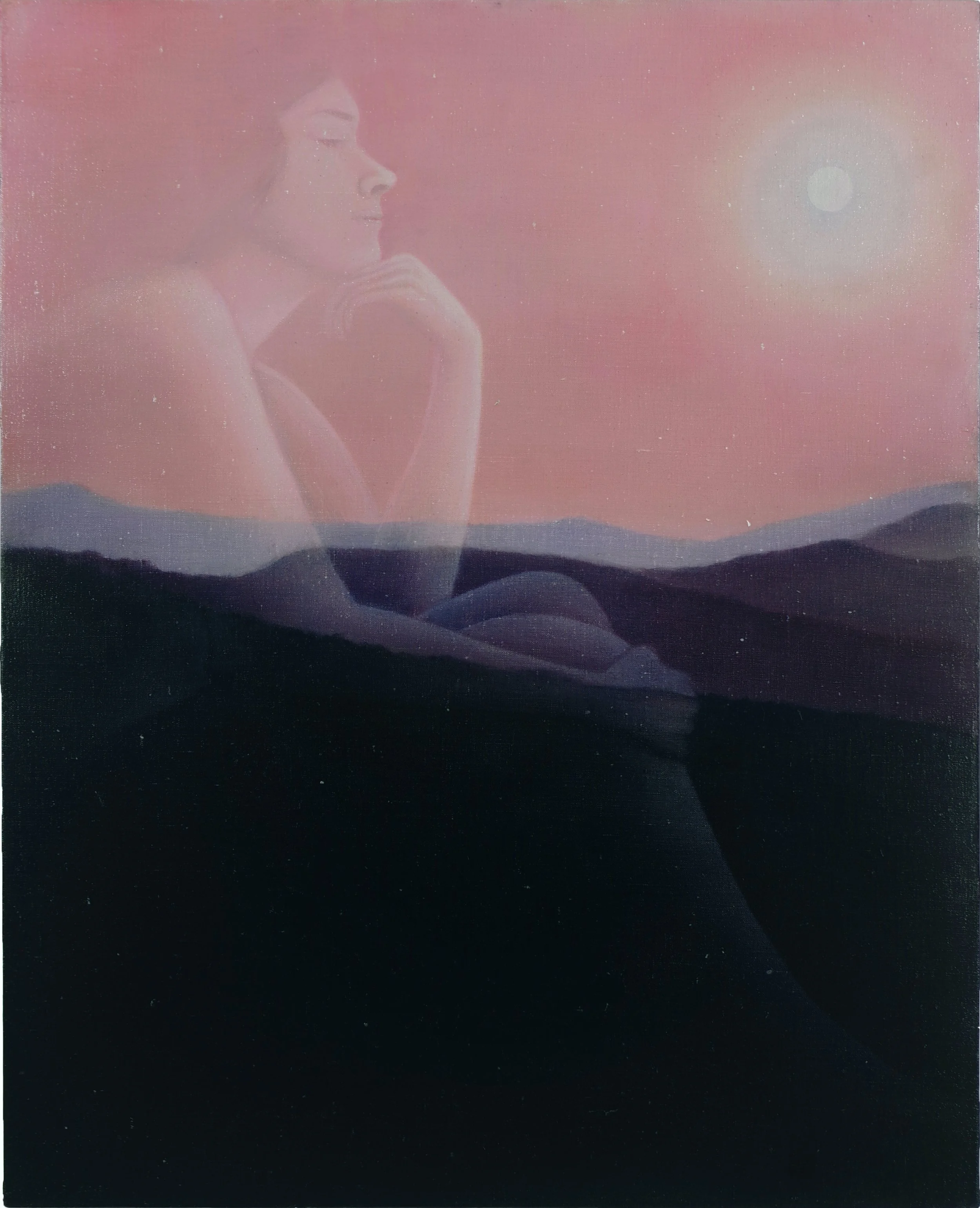 Moonage Daydream, Oil on Linen on Wood, 80x65cm, 2024