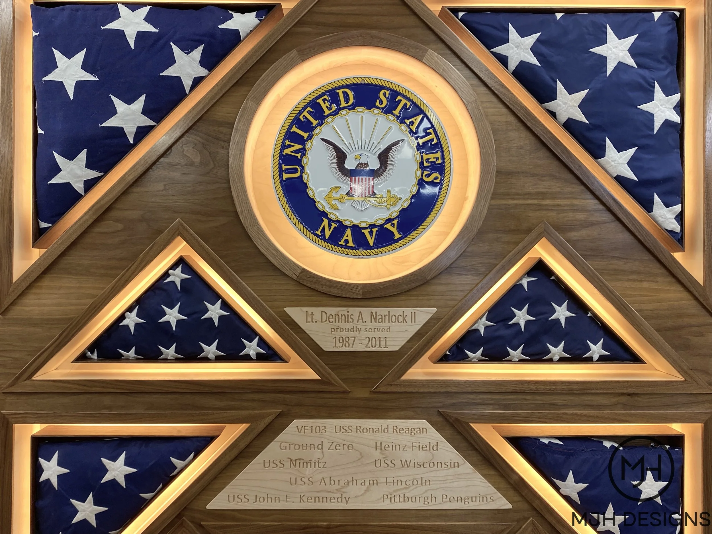 Flag Display for a Navy Veteran