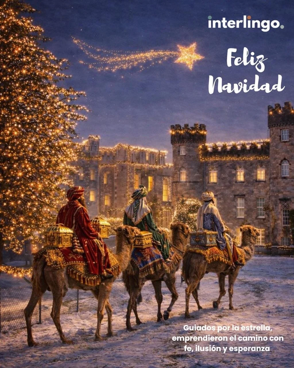 ✨Que esta Navidad llene vuestros hogares de paz, amor y momentos compartidos en familia. 
&iexcl;Feliz Navidad!🎄 

Y si est&aacute;is buscando regalito para vuestros hijos adolescentes, un viaje educativo con Interlingo, siempre es Bien!🤗

Regala e