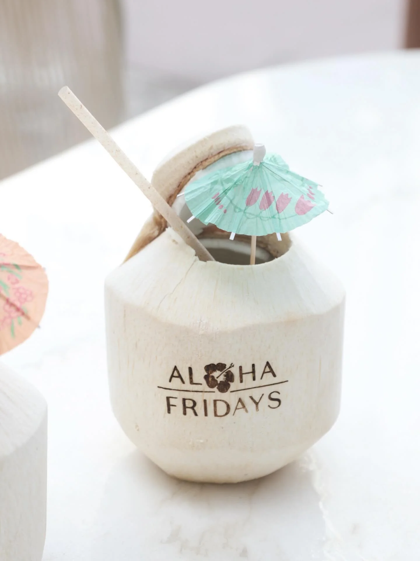 Fresh cold coconut at @honeysoncollins