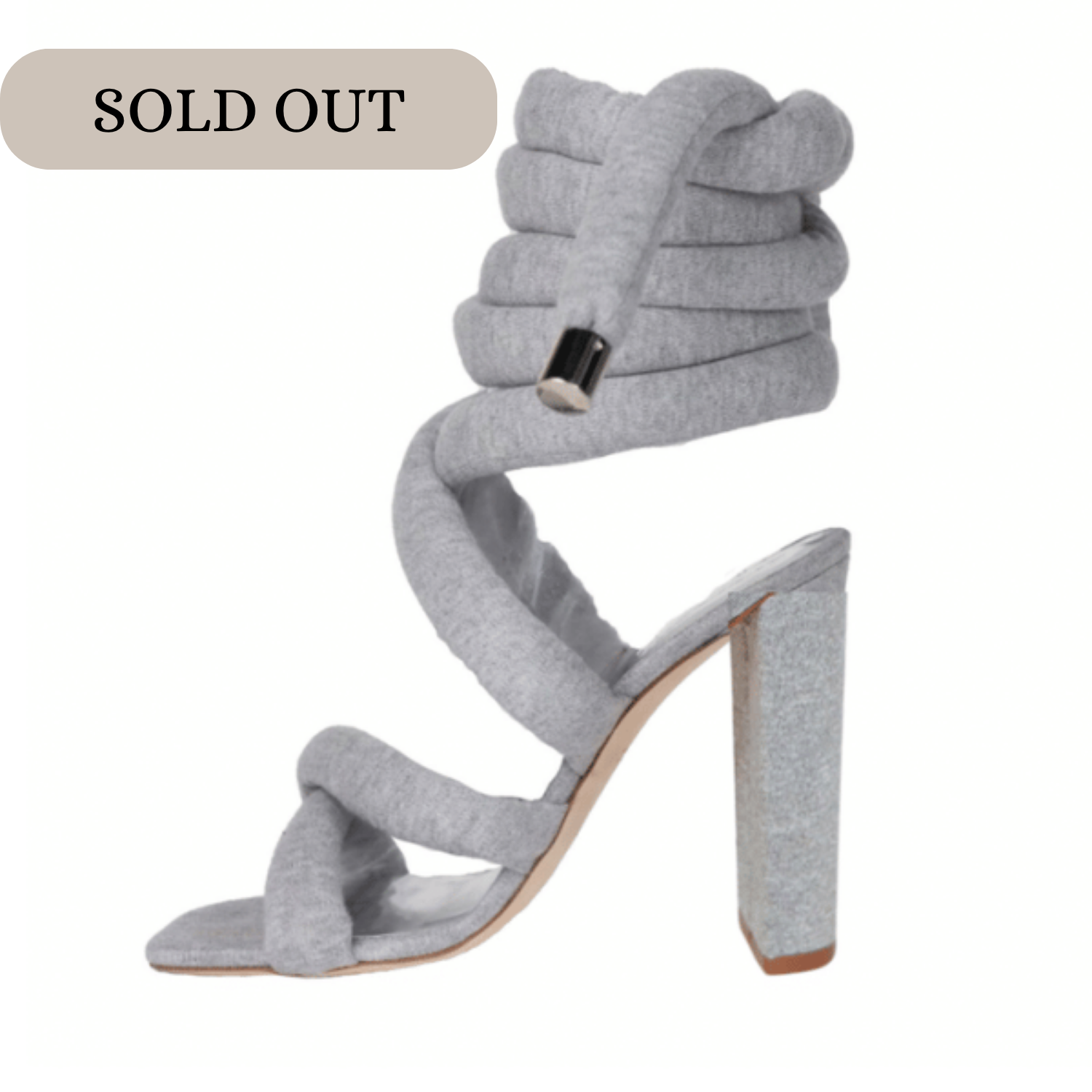 Grey Jersey Knit Sandals - Royale
