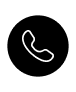 Weiße Telefonhörersymbol auf schwarzem Hintergrund