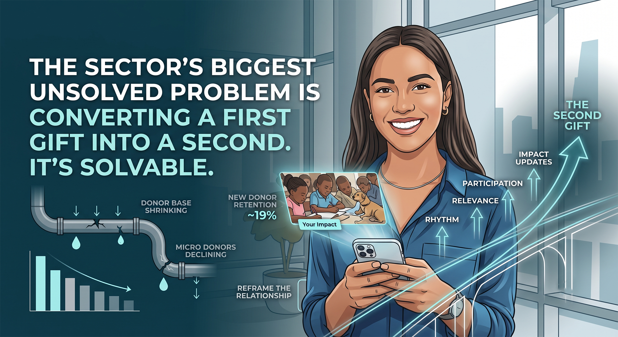 The Sector's Biggest Unsolved Problem Is Converting a First Gift Into a Second. It's Solvable.