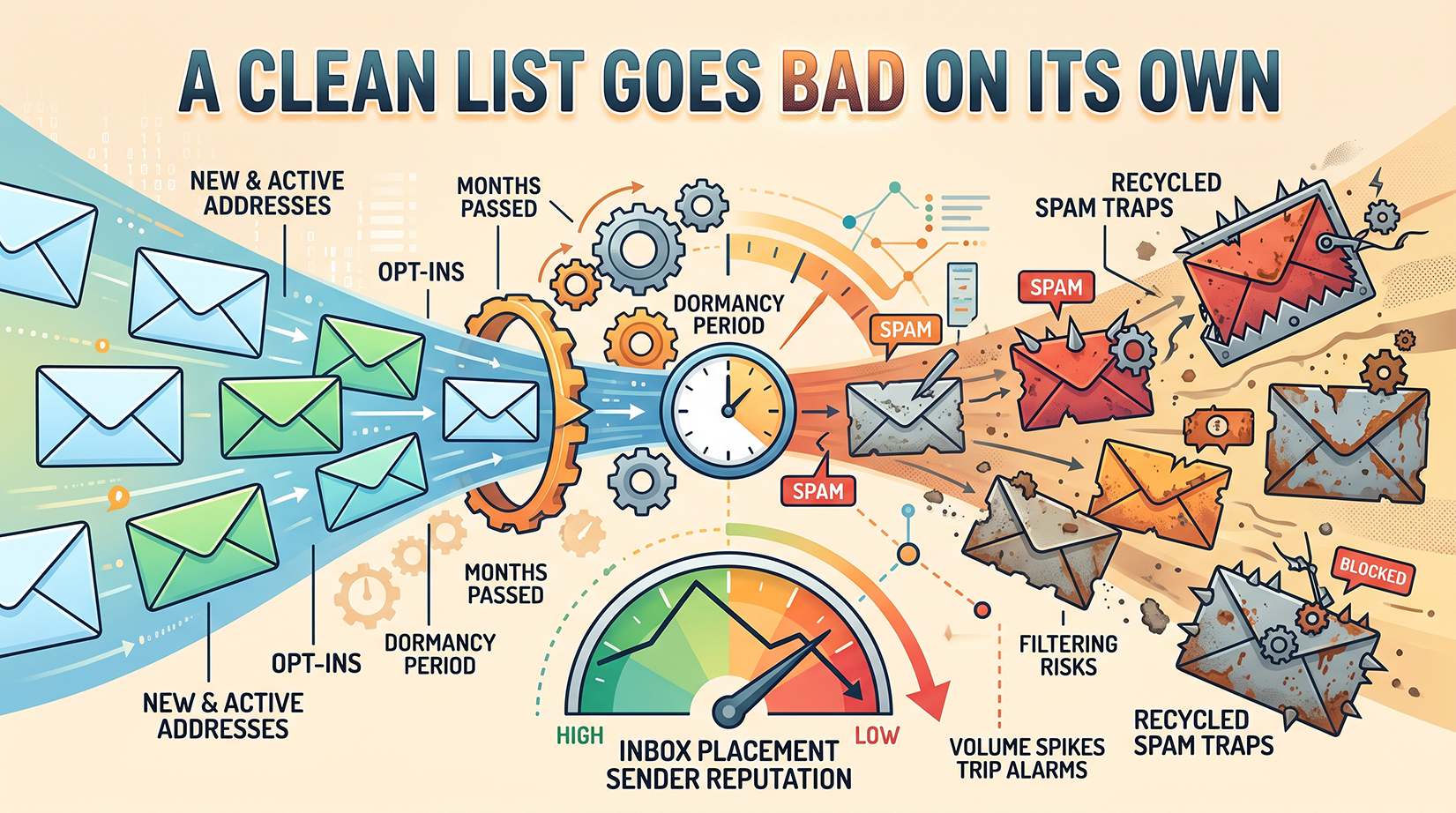 A Clean List Goes Bad on Its Own