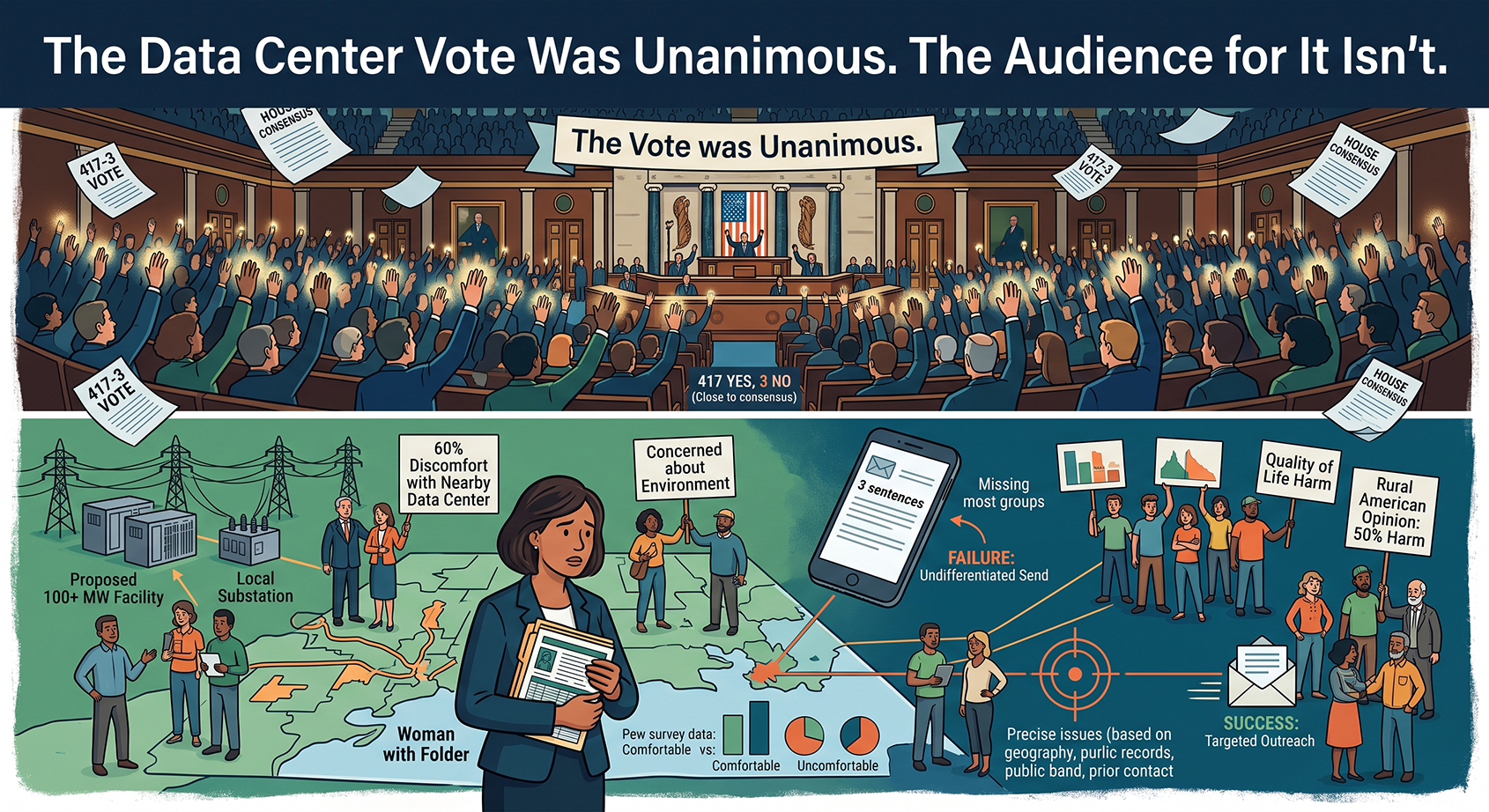 The Data Center Vote Was Unanimous. The Audience for It Isn't.