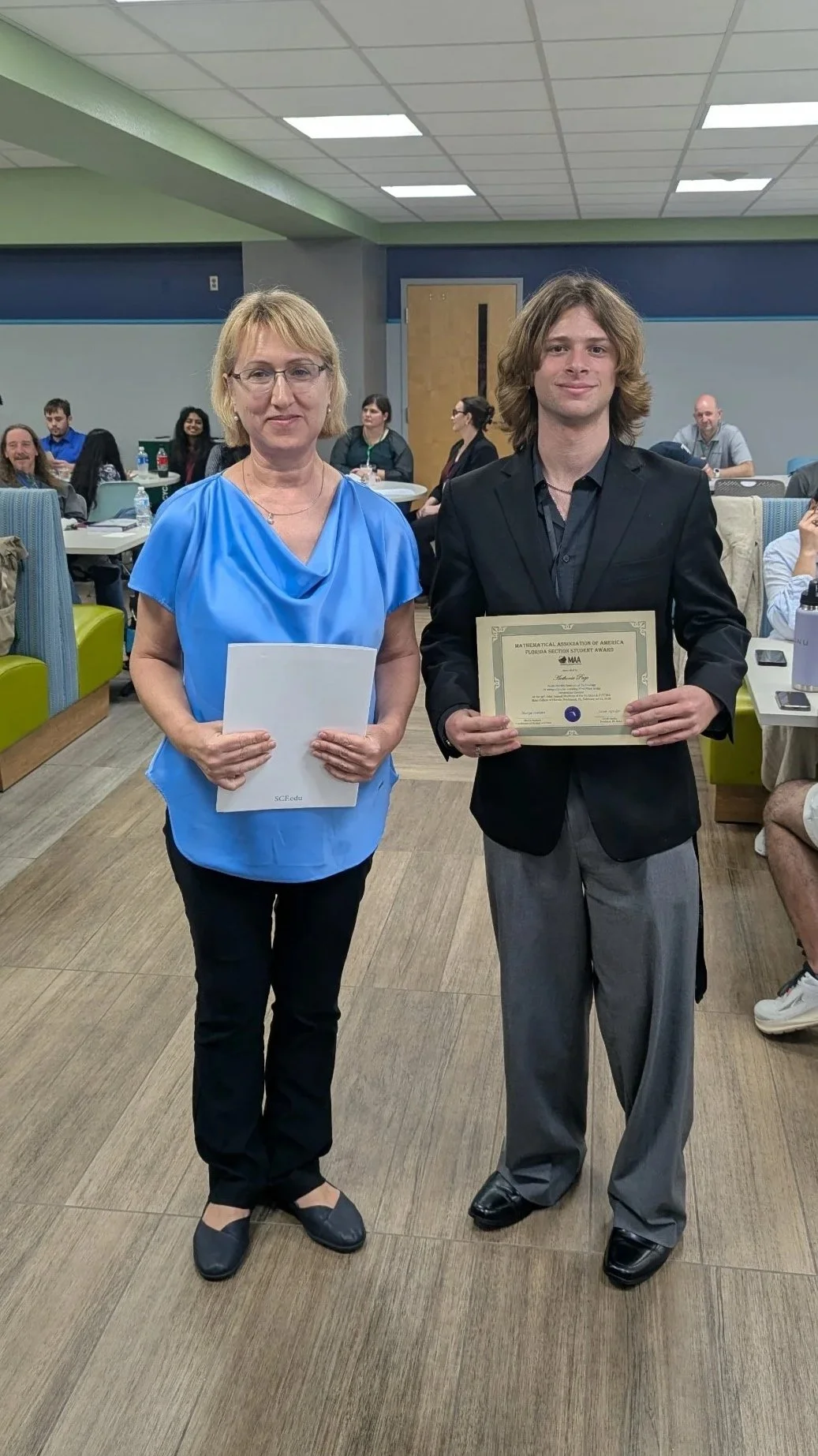 Anthonie Page From Florida Institute of Technology In recognition for winning First Place in the Integration Contest presented by Mariya Ivanova Coordinator of Student Activities 